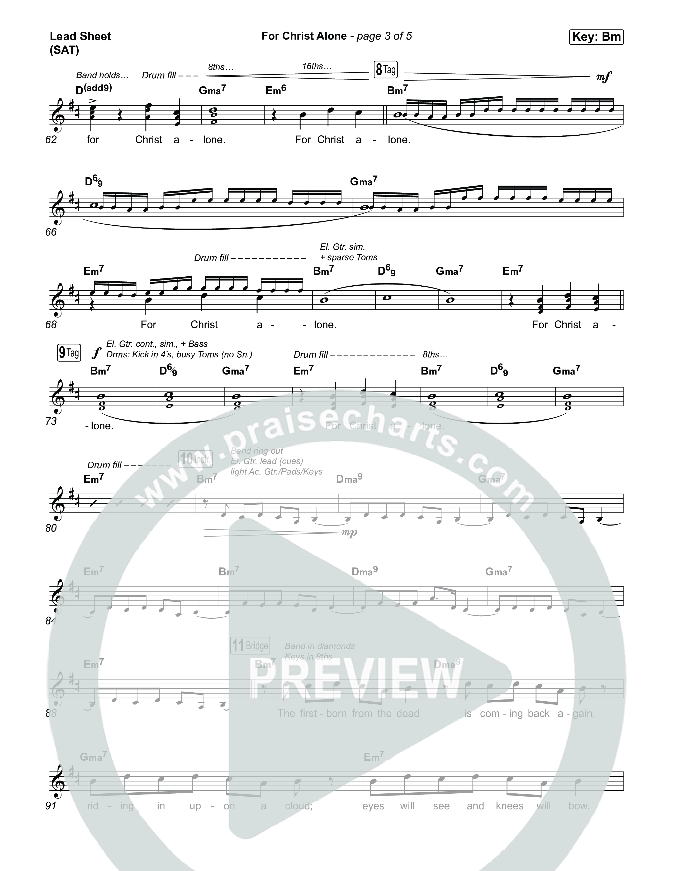 For Christ Alone Lead Sheet (SAT) (All Christ Worship / Jeremy Robinson)