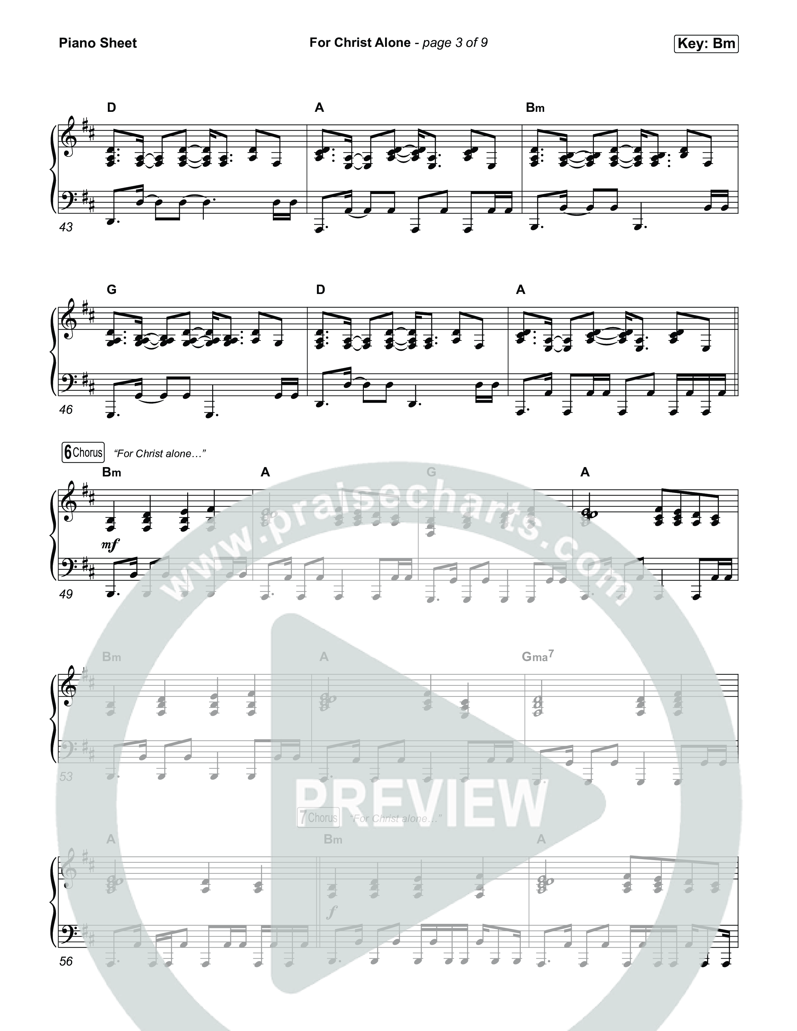 For Christ Alone Piano Sheet (All Christ Worship / Jeremy Robinson)