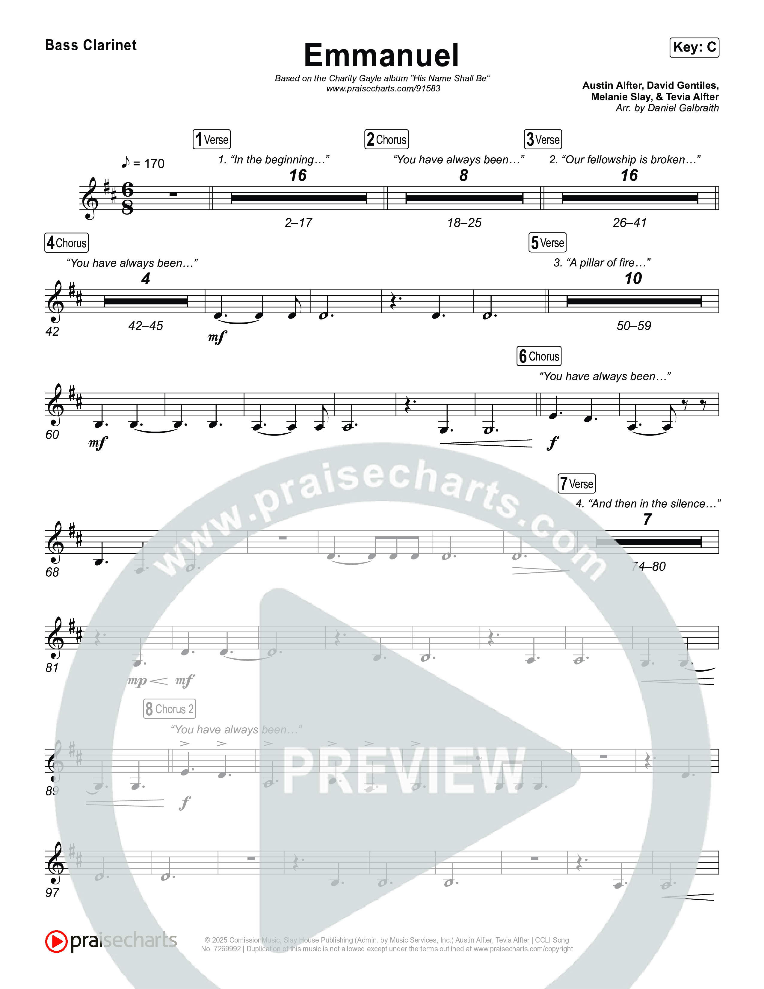 Emmanuel (Live) Clarinet 1,2 (Charity Gayle / Ryan Kennedy)