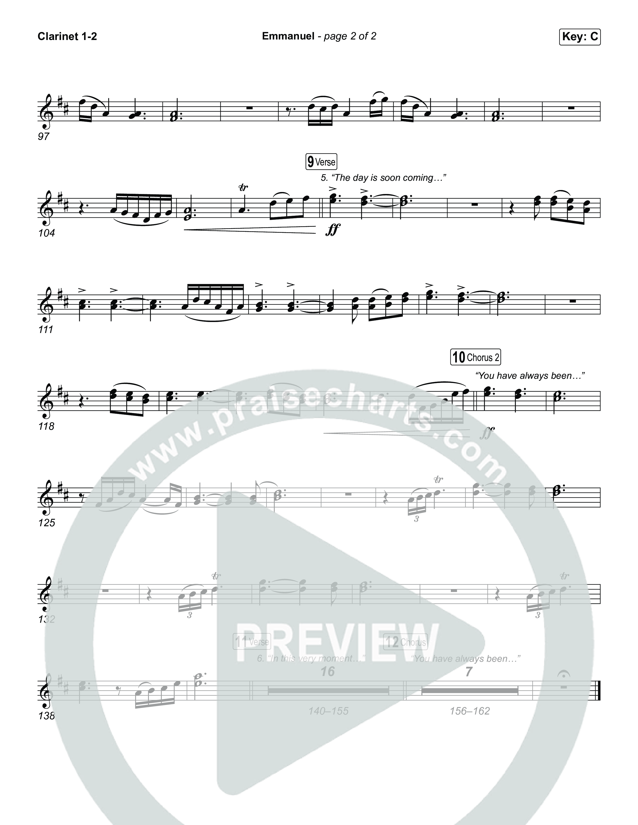 Emmanuel (Live) Clarinet 1,2 (Charity Gayle / Ryan Kennedy)