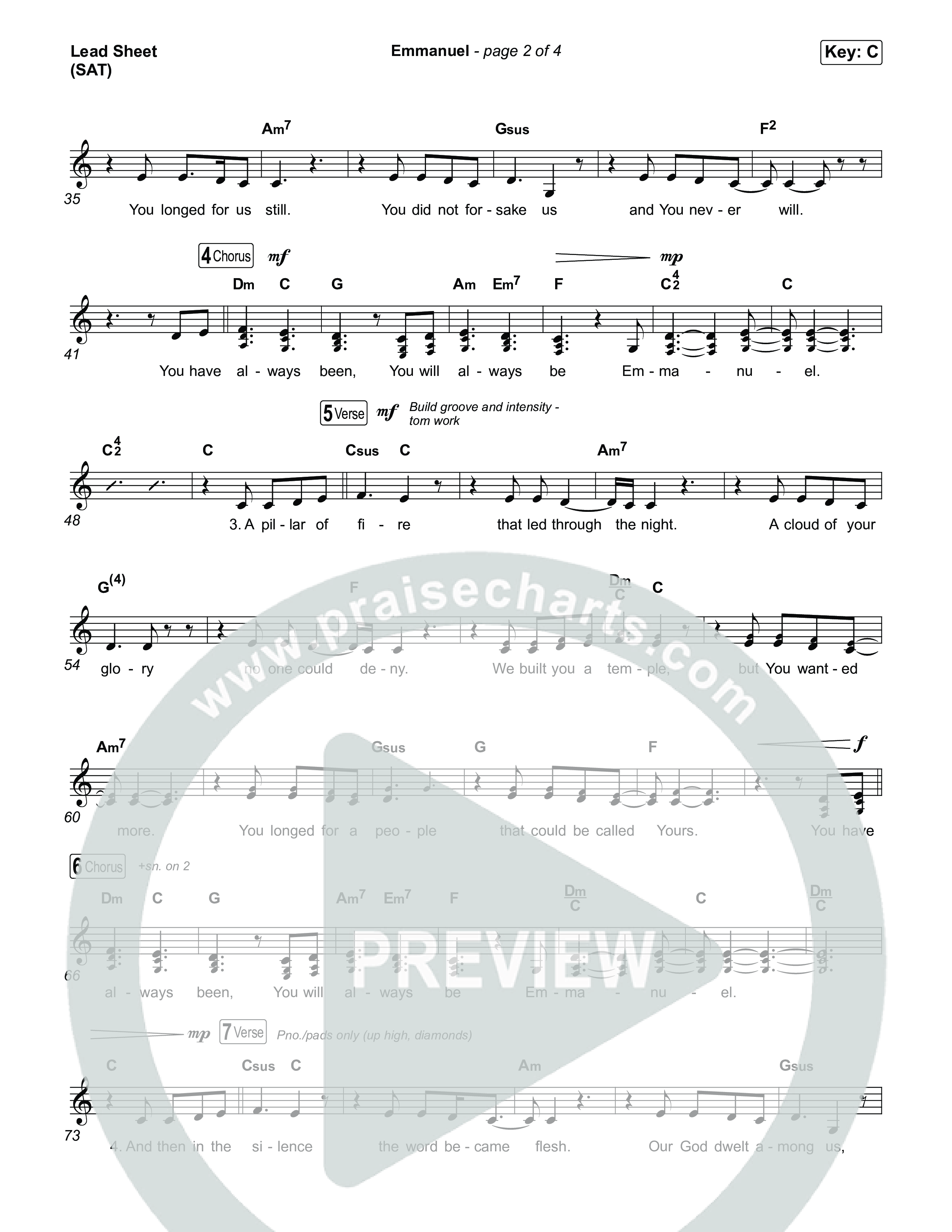 Emmanuel (Live) Lead Sheet (SAT) (Charity Gayle / Ryan Kennedy)