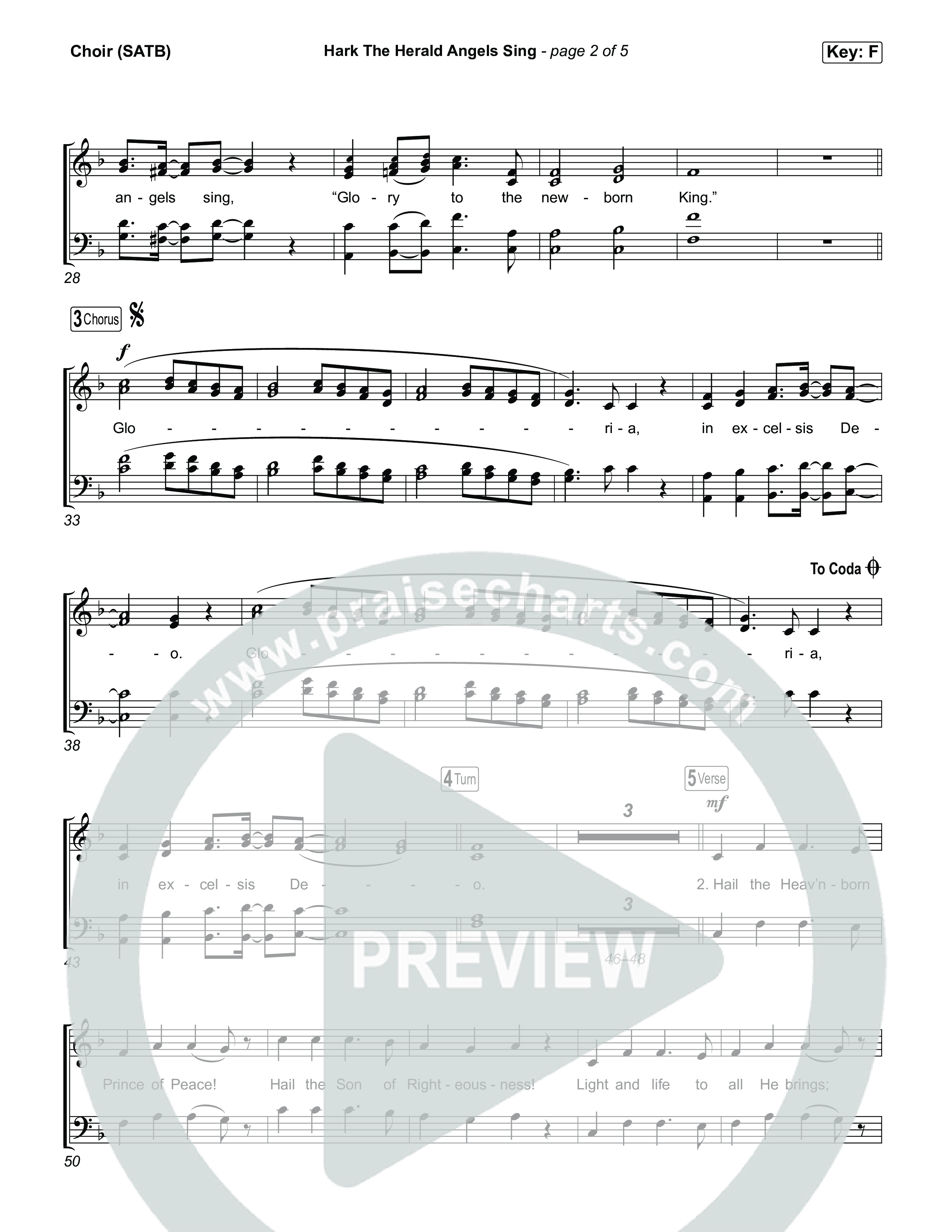 Hark The Herald Angels Sing Choir Sheet (SATB) (Charity Gayle)