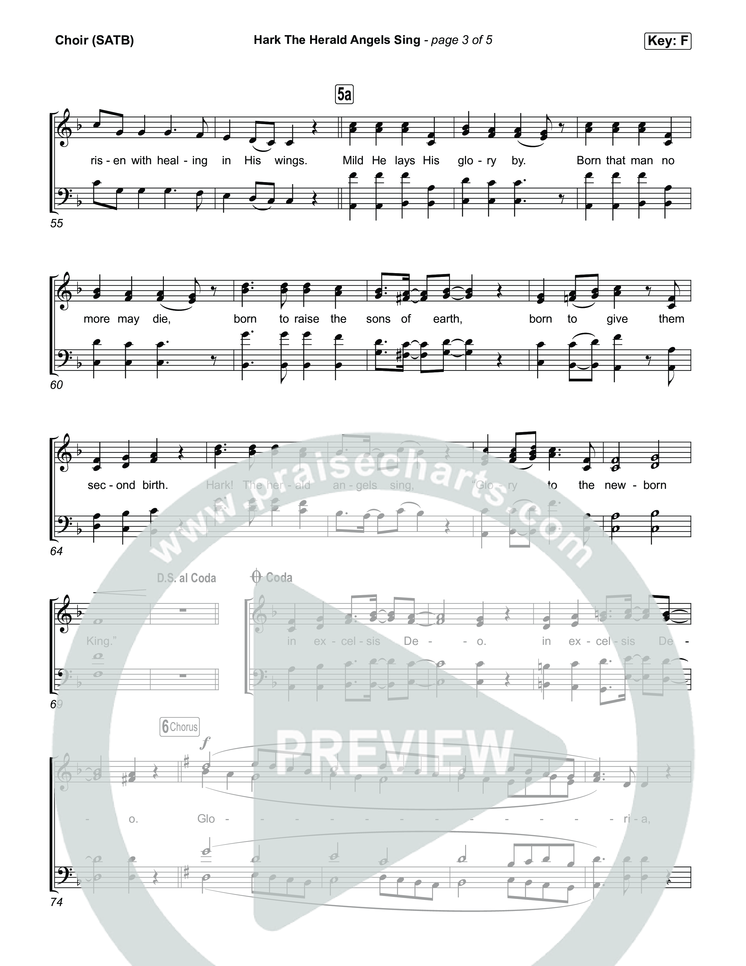 Hark The Herald Angels Sing Choir Sheet (SATB) (Charity Gayle)