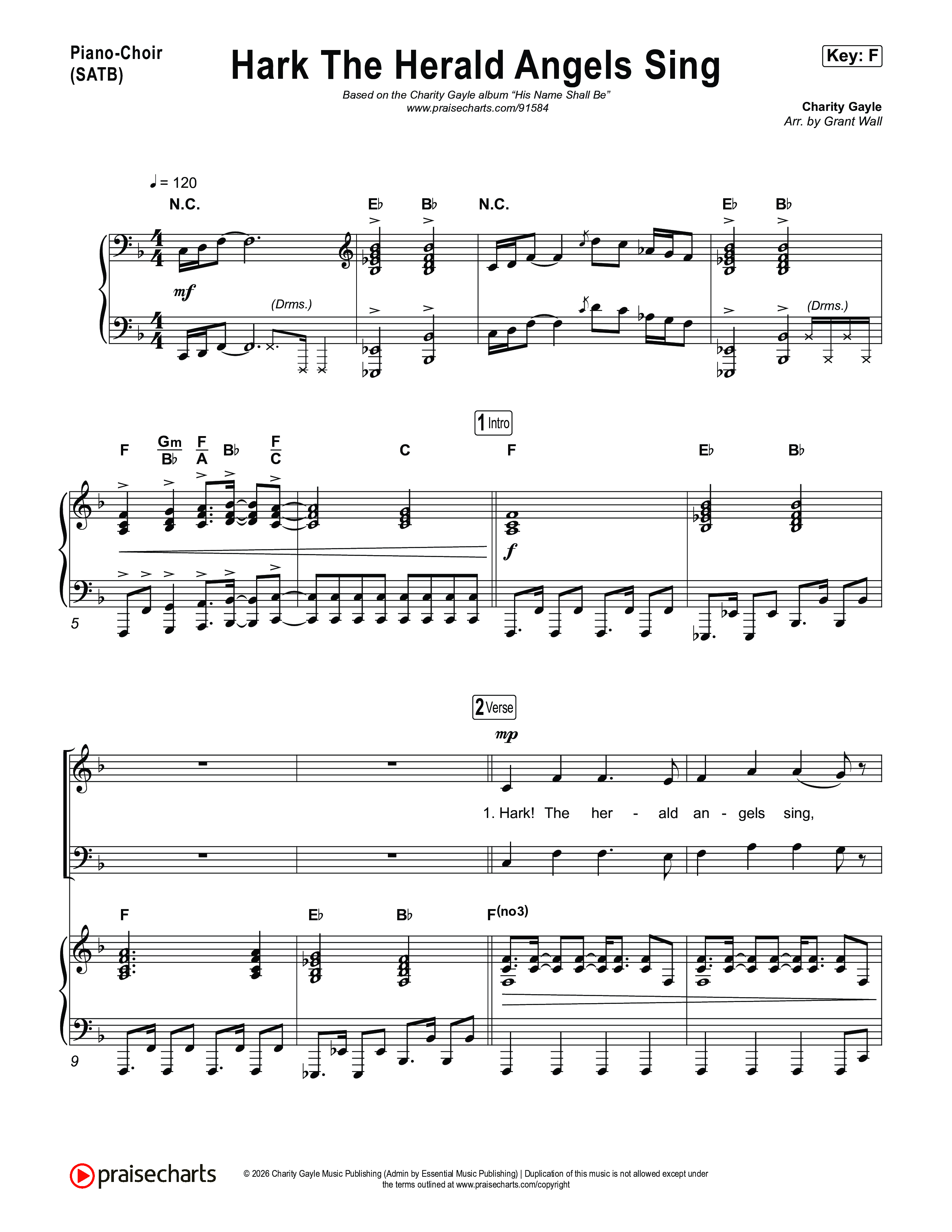 Hark The Herald Angels Sing Piano/Vocal Pack (Charity Gayle)