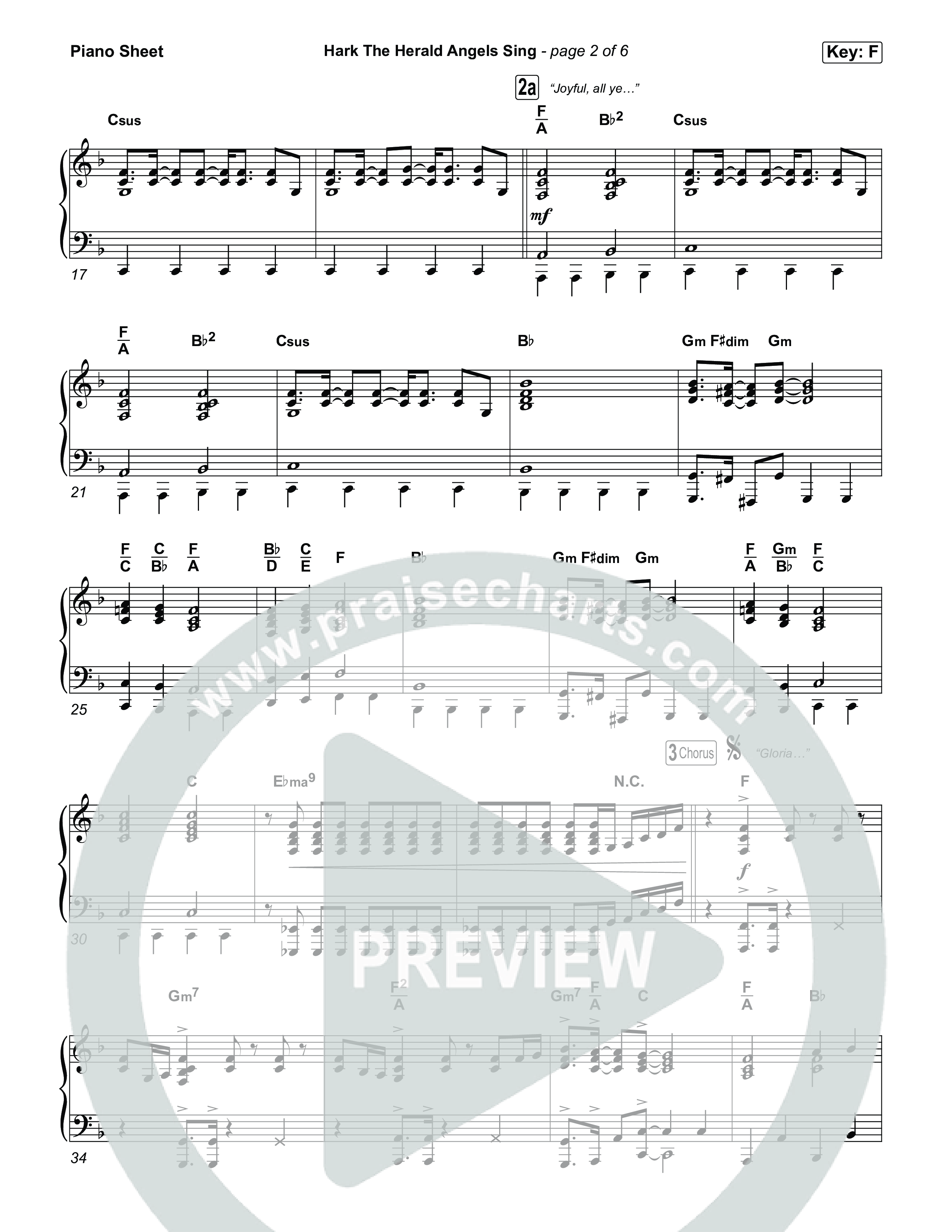 Hark The Herald Angels Sing Piano Sheet (Charity Gayle)