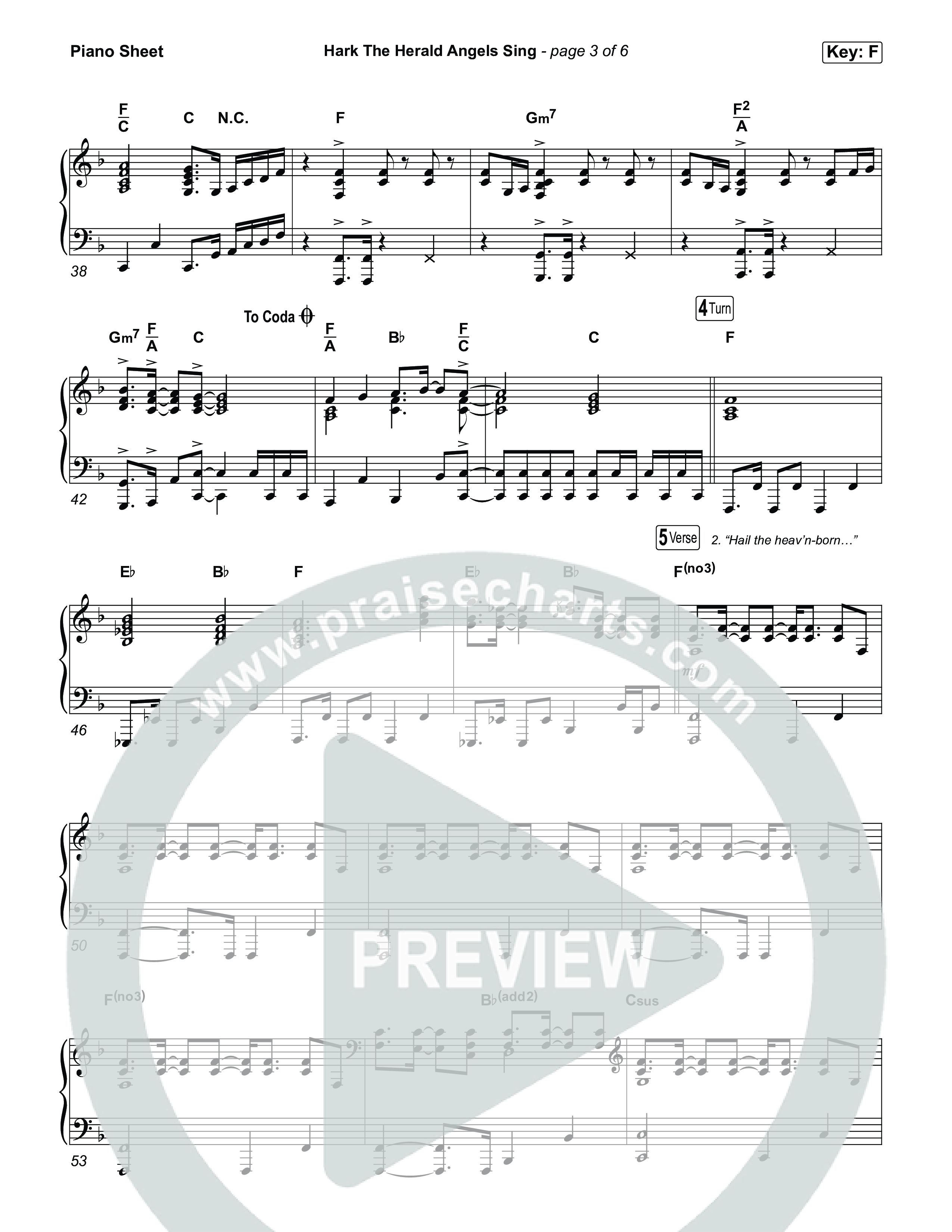 Hark The Herald Angels Sing Piano Sheet (Charity Gayle)
