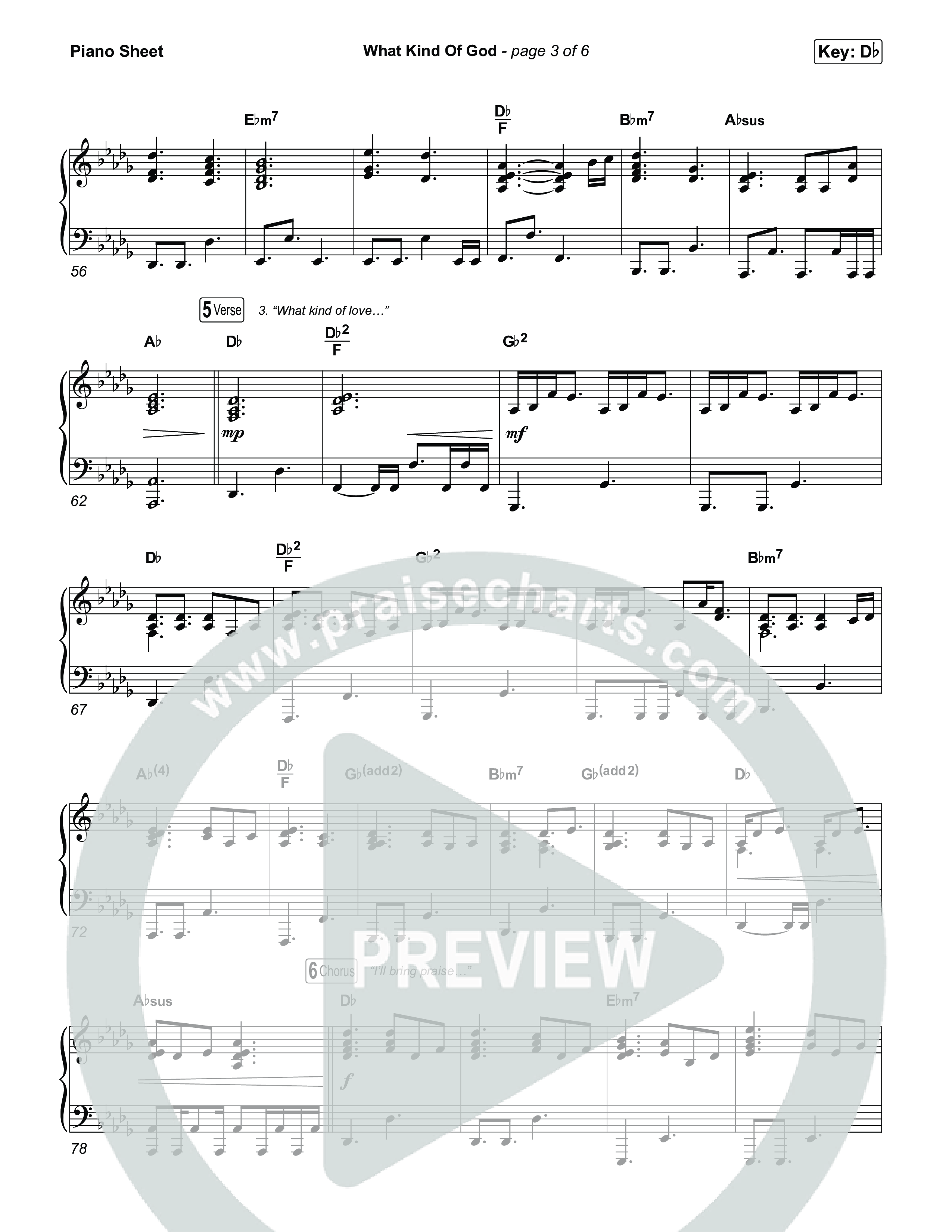 What Kind Of God Piano Sheet (Charity Gayle)