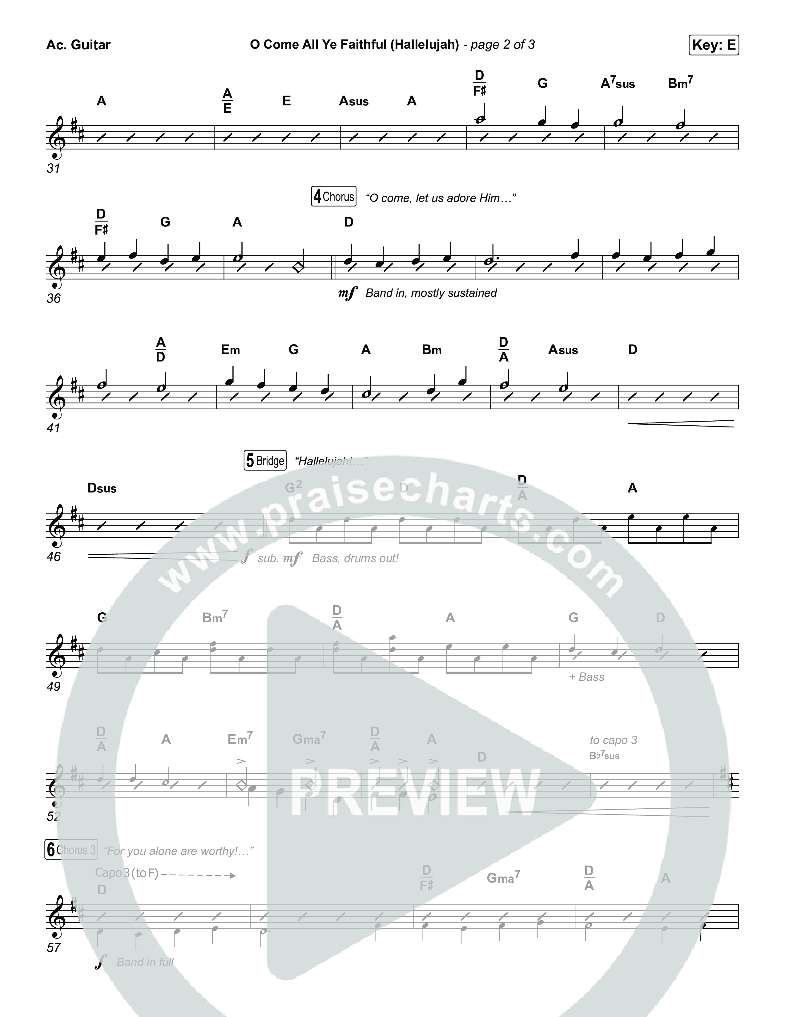 O Come All Ye Faithful (Hallelujah) Acoustic Guitar (Charity Gayle)