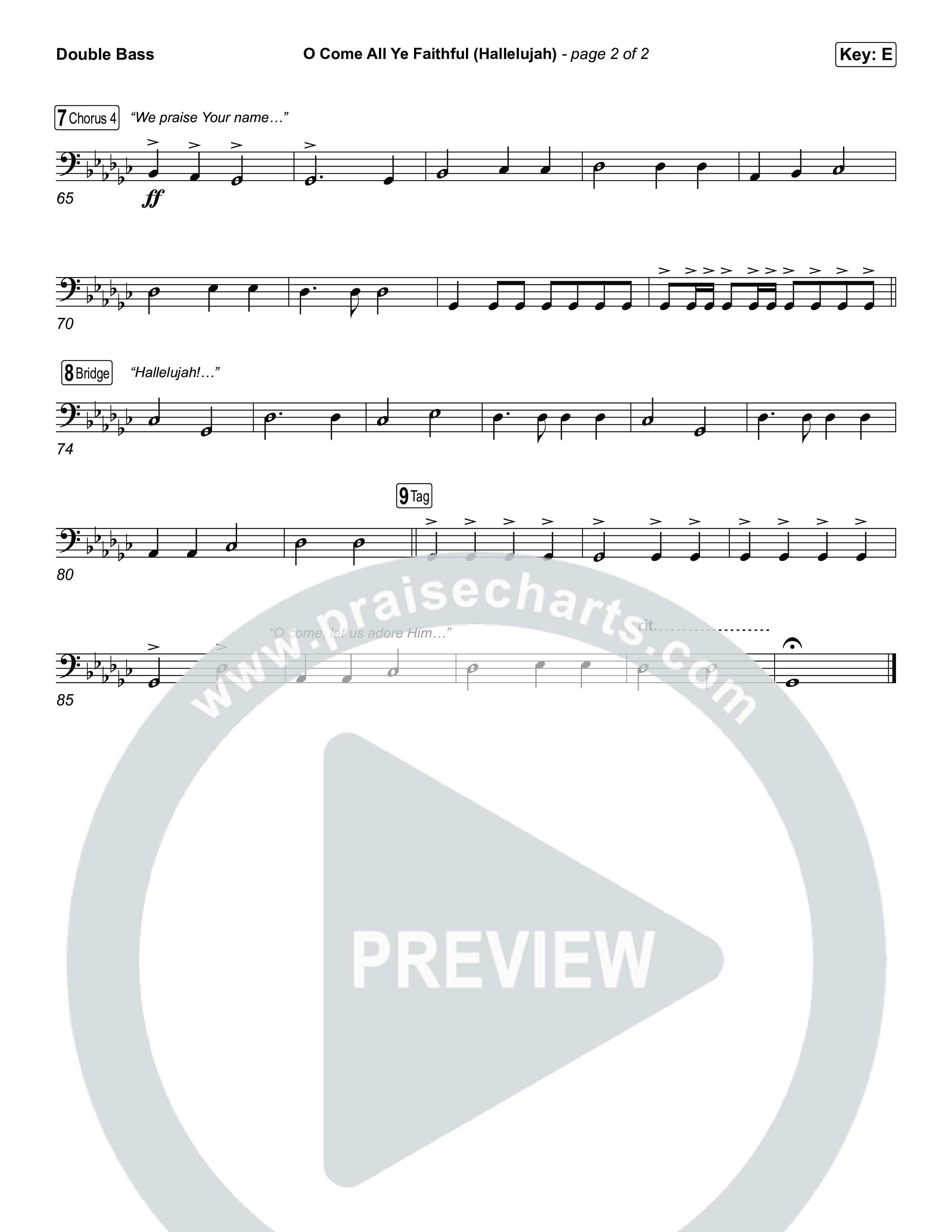 O Come All Ye Faithful (Hallelujah) String Bass (Charity Gayle)