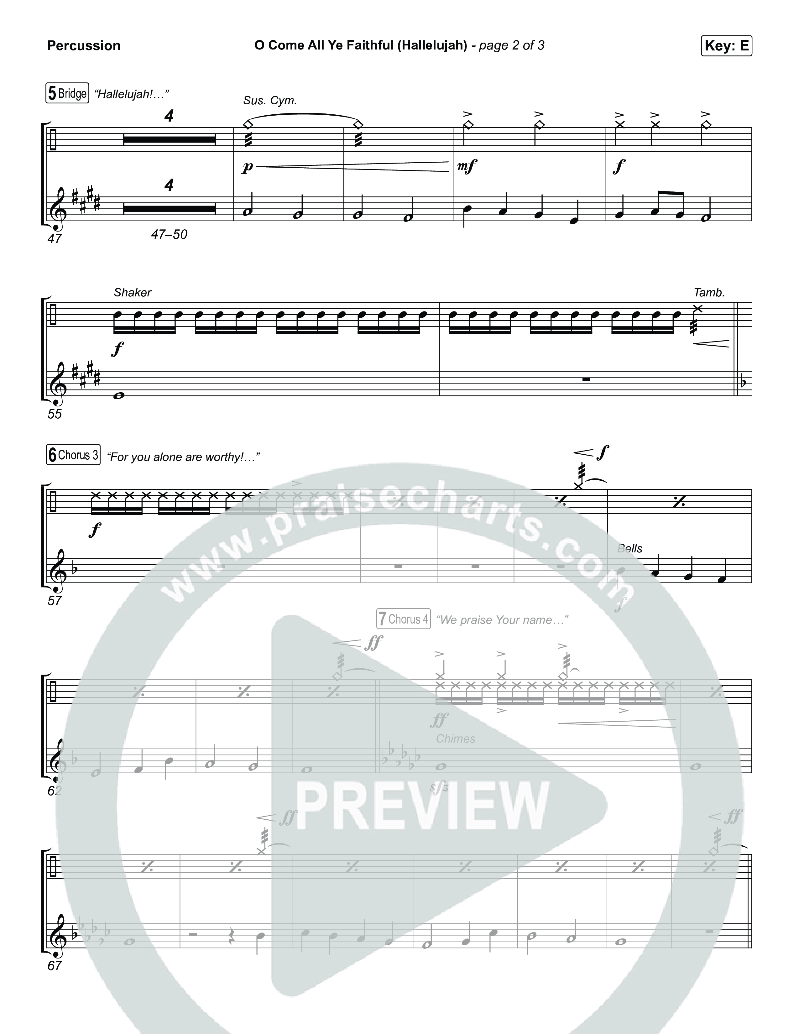 O Come All Ye Faithful (Hallelujah) Percussion (Charity Gayle)