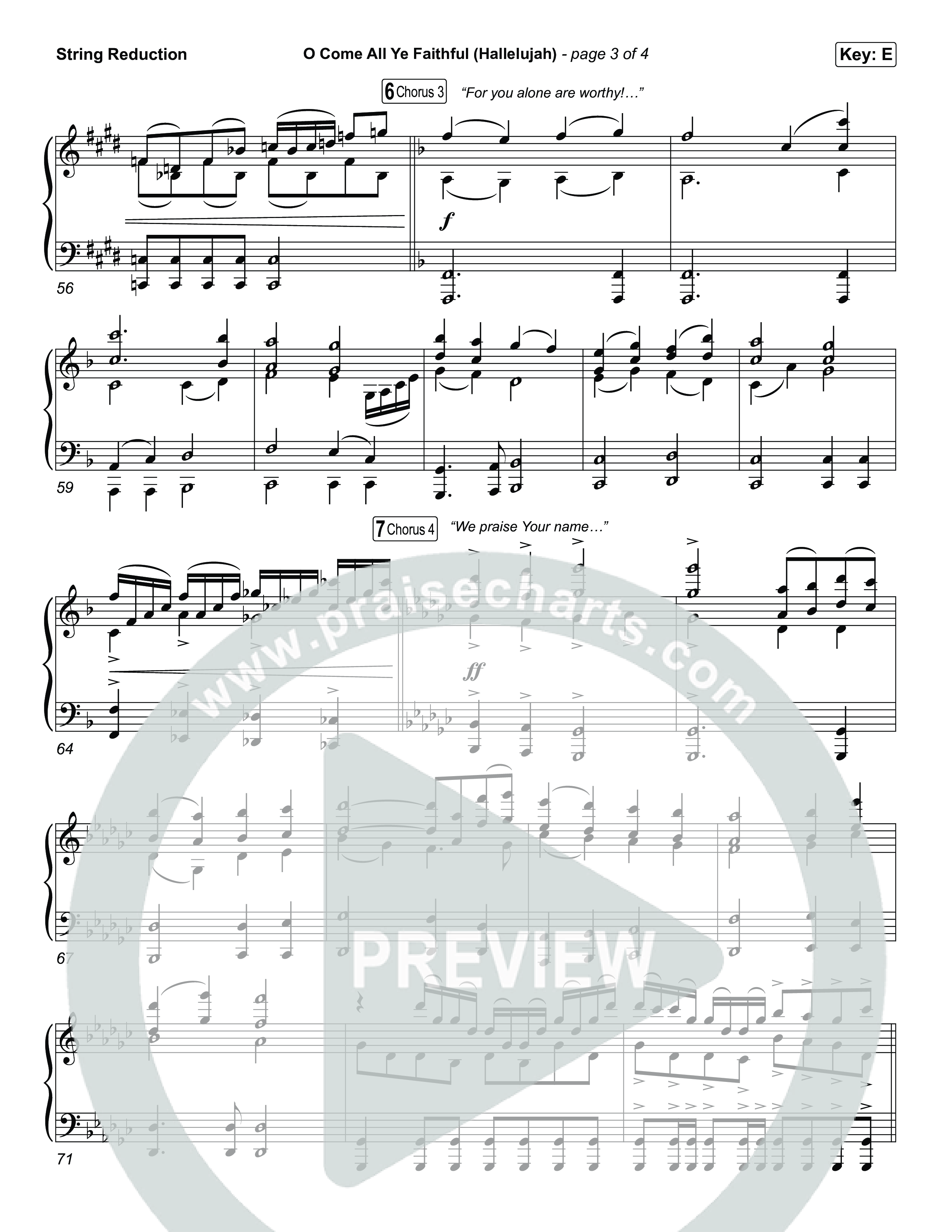 O Come All Ye Faithful (Hallelujah) String Reduction (Charity Gayle)