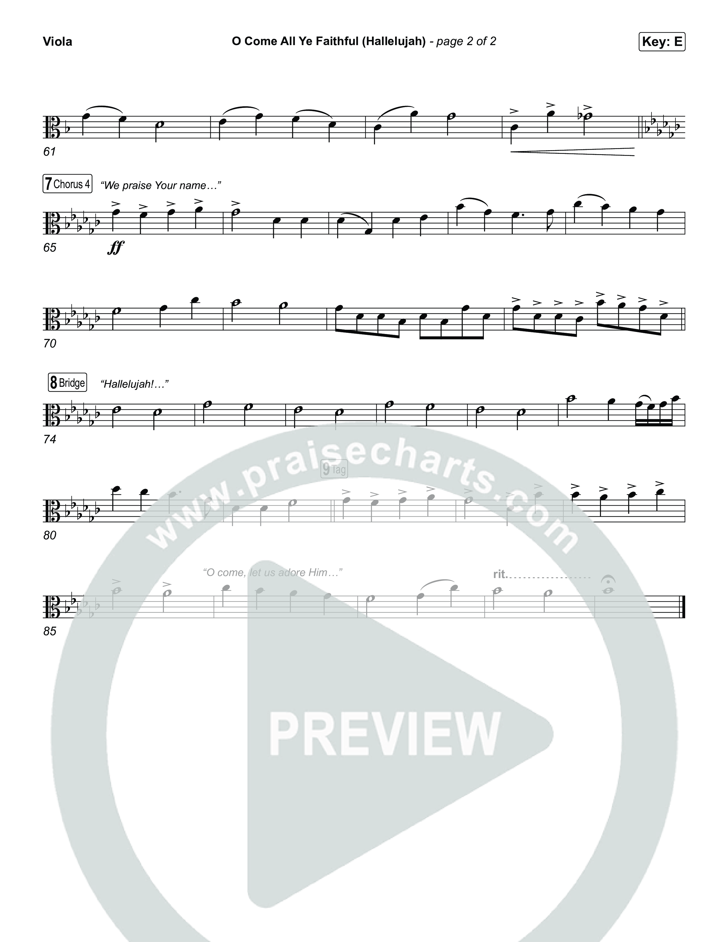 O Come All Ye Faithful (Hallelujah) Viola (Charity Gayle)