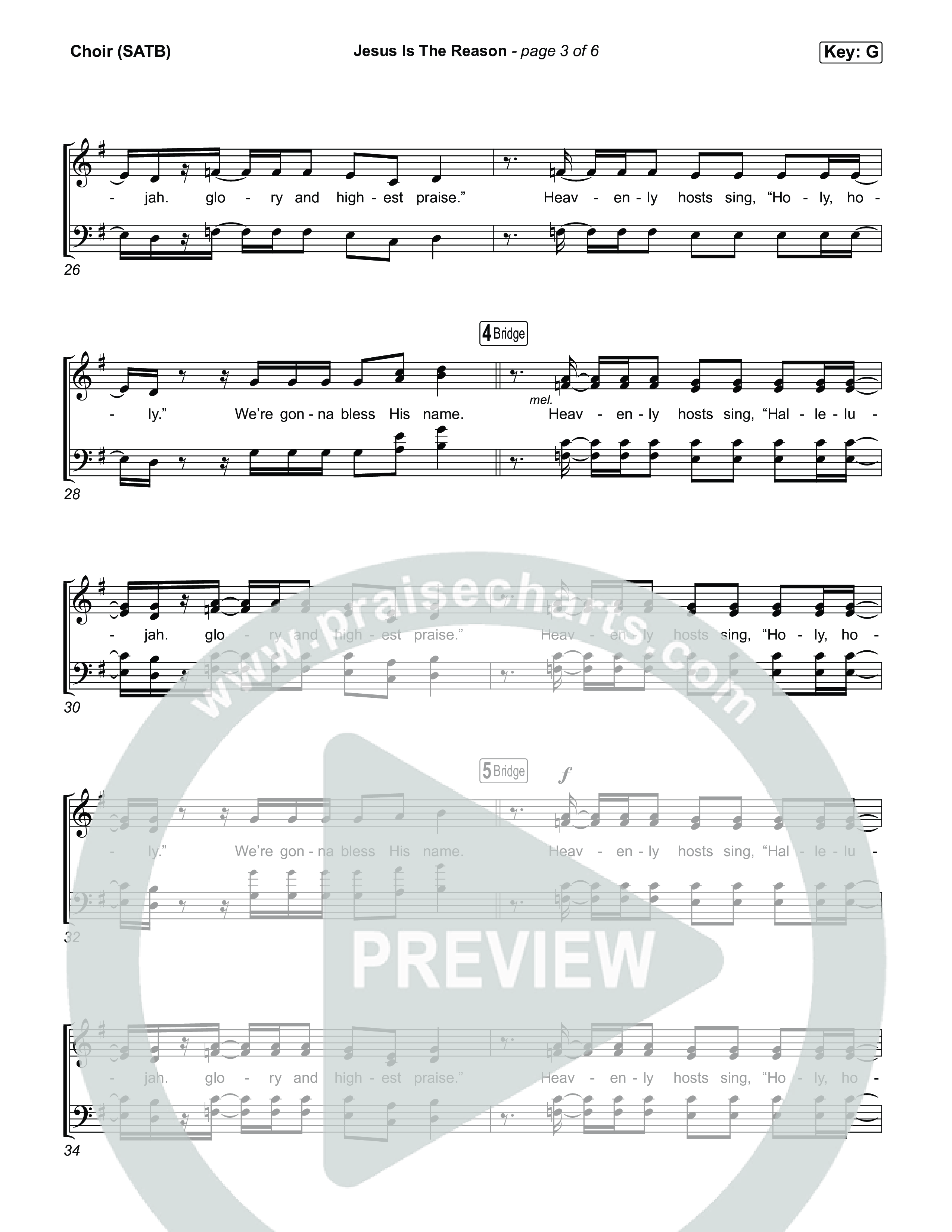Jesus Is The Reason Choir Sheet (SATB) (Charity Gayle)