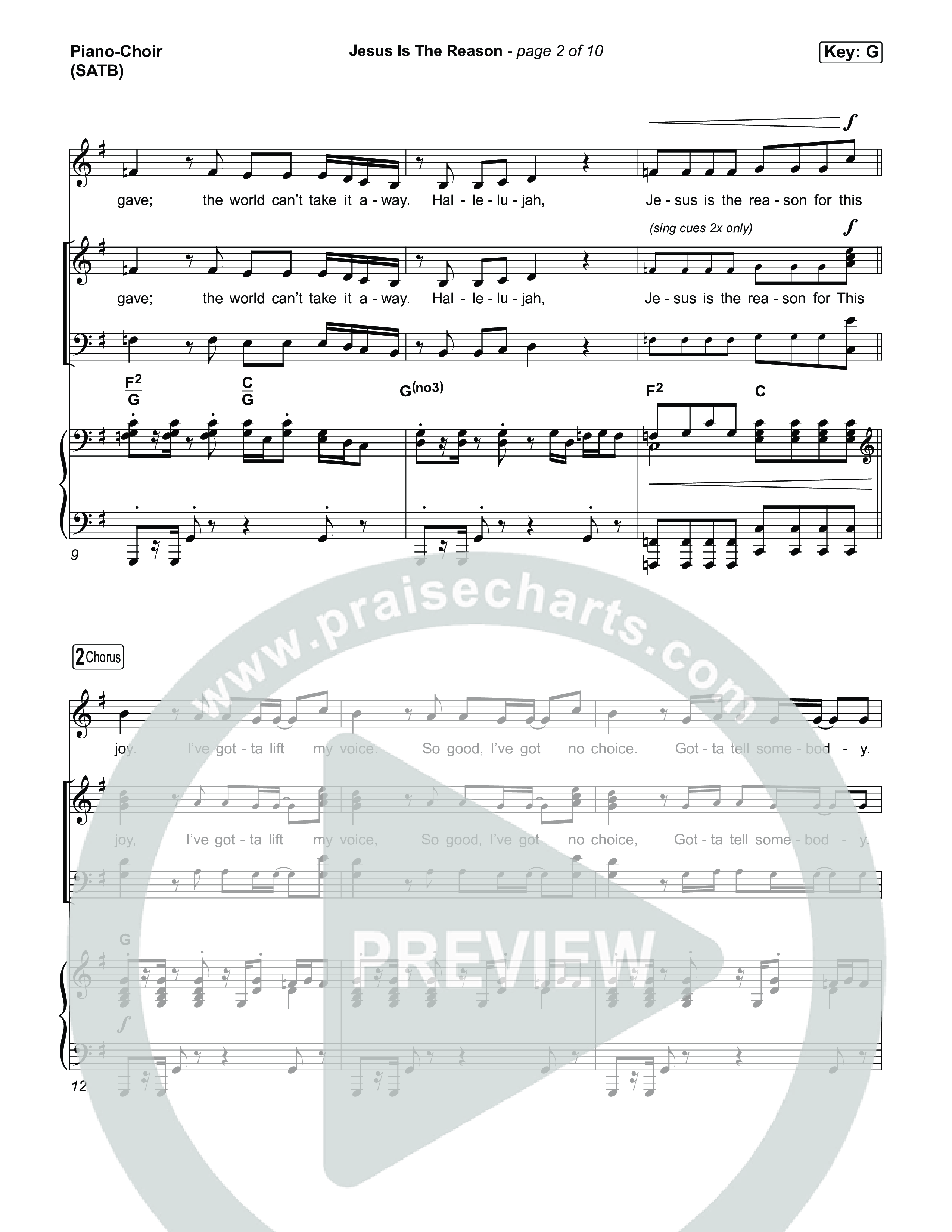Jesus Is The Reason Piano/Vocal (SATB) (Charity Gayle)