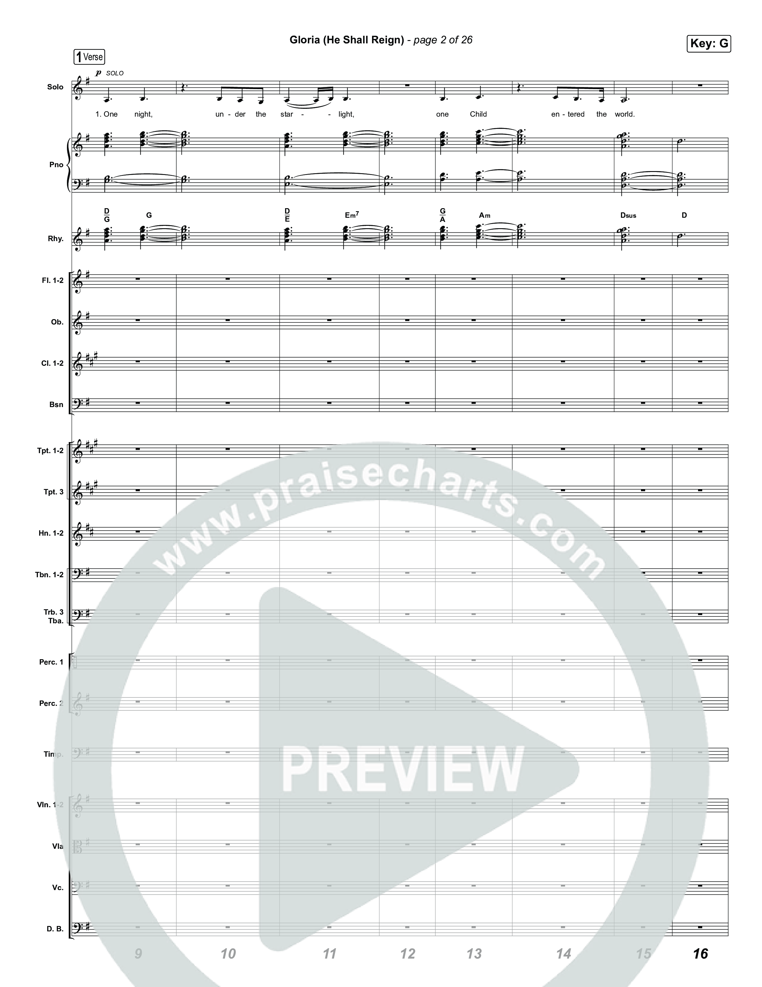 Gloria (He Shall Reign) Orchestration (Charity Gayle)