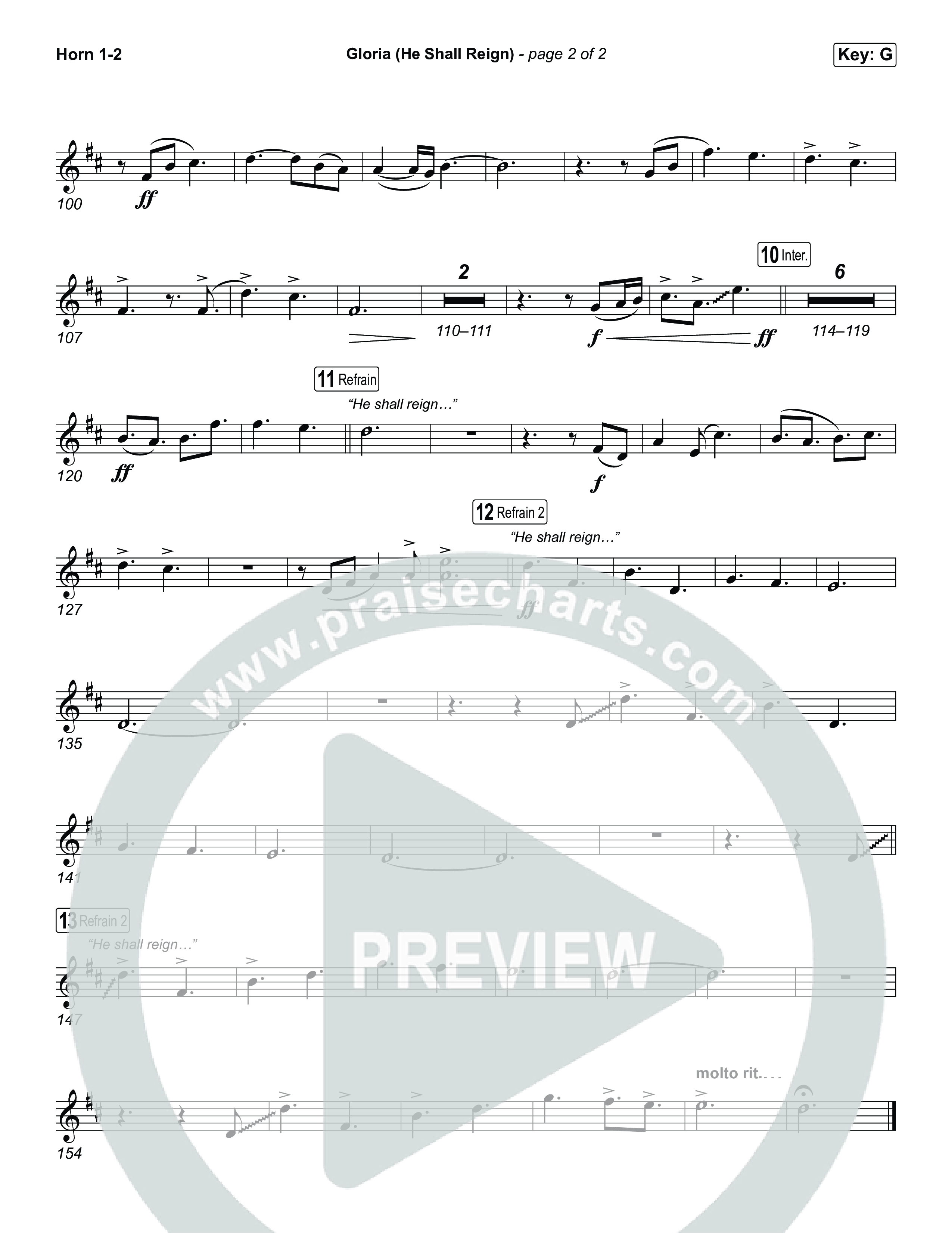 Gloria (He Shall Reign) Brass Pack (Charity Gayle)