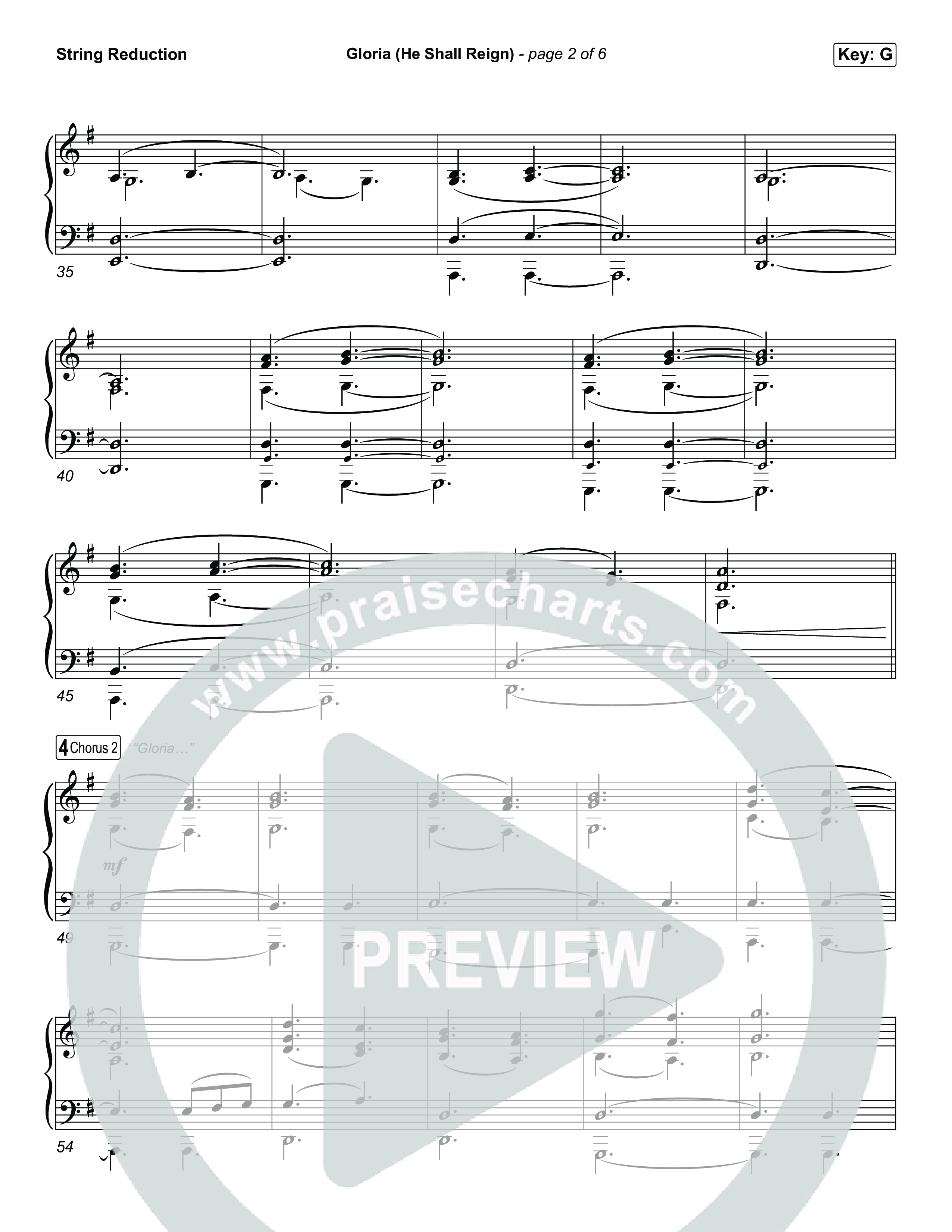 Gloria (He Shall Reign) String Reduction (Charity Gayle)
