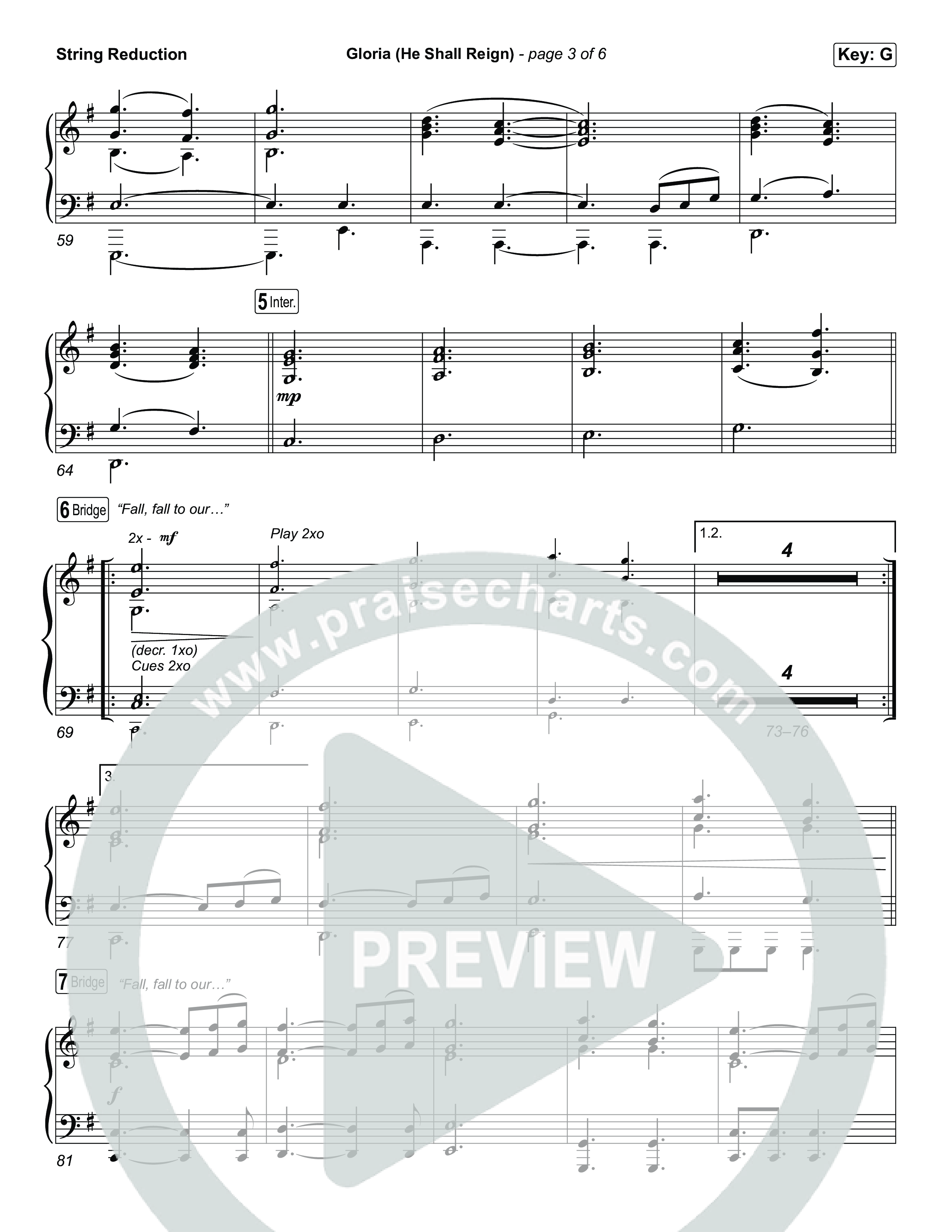 Gloria (He Shall Reign) String Reduction (Charity Gayle)