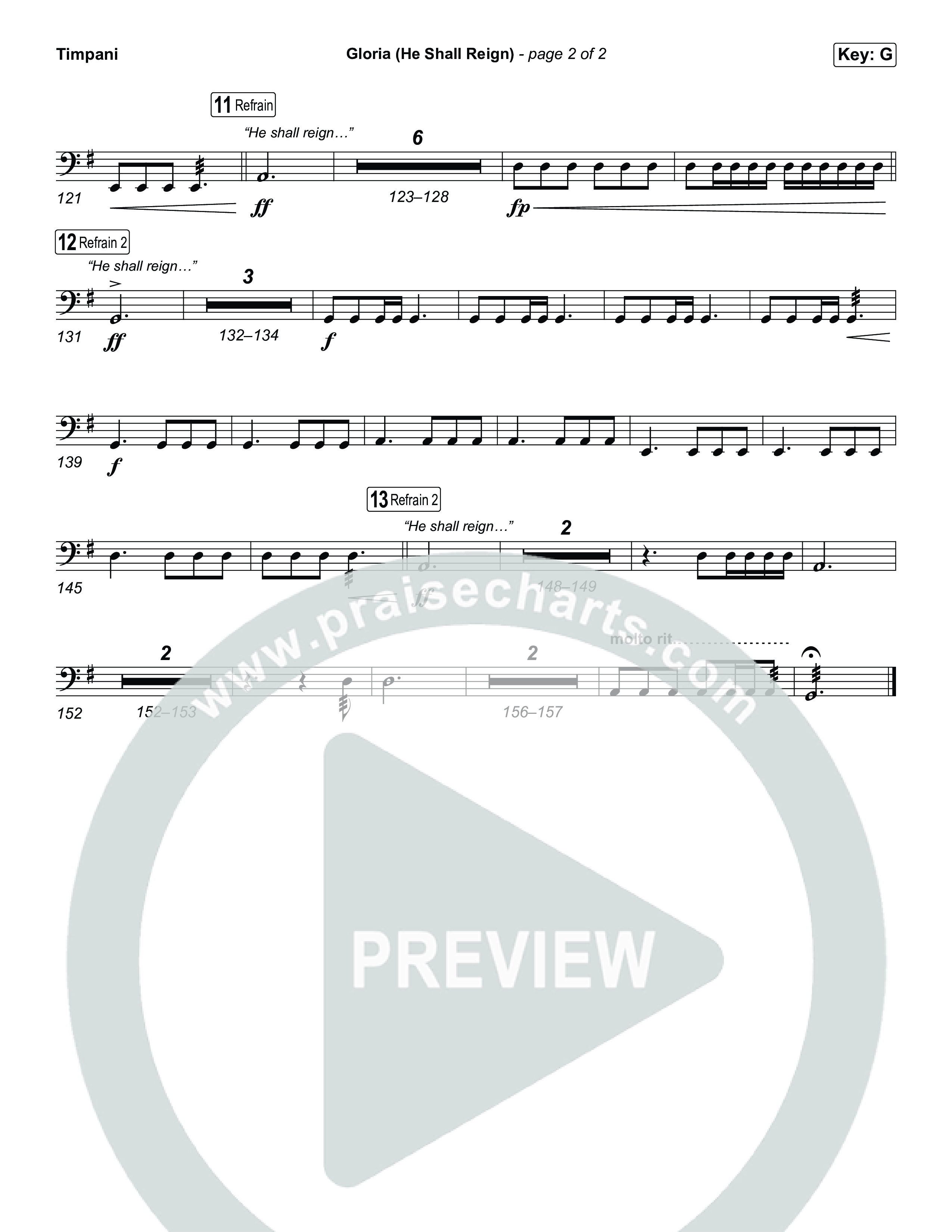 Gloria (He Shall Reign) Timpani (Charity Gayle)