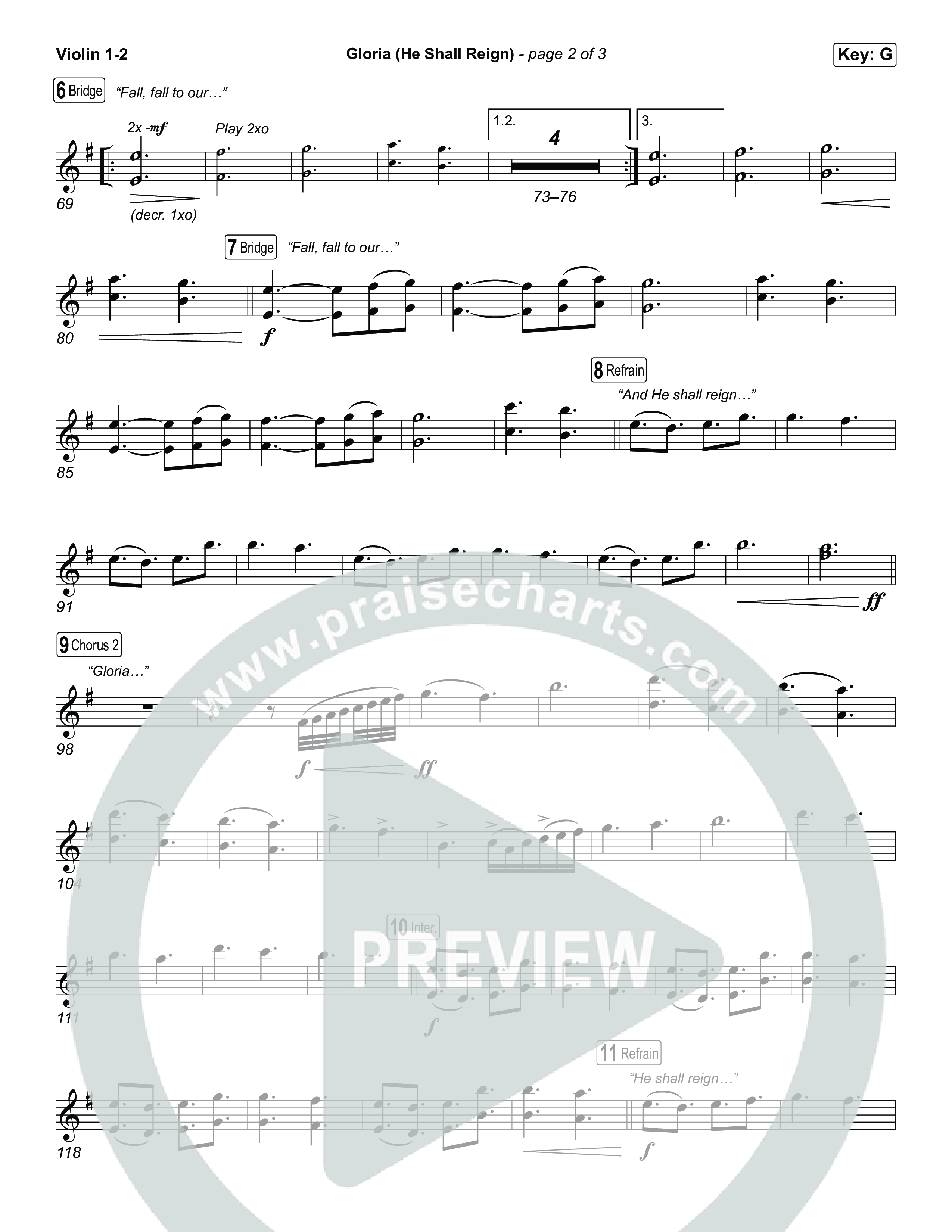 Gloria (He Shall Reign) String Pack (Charity Gayle)