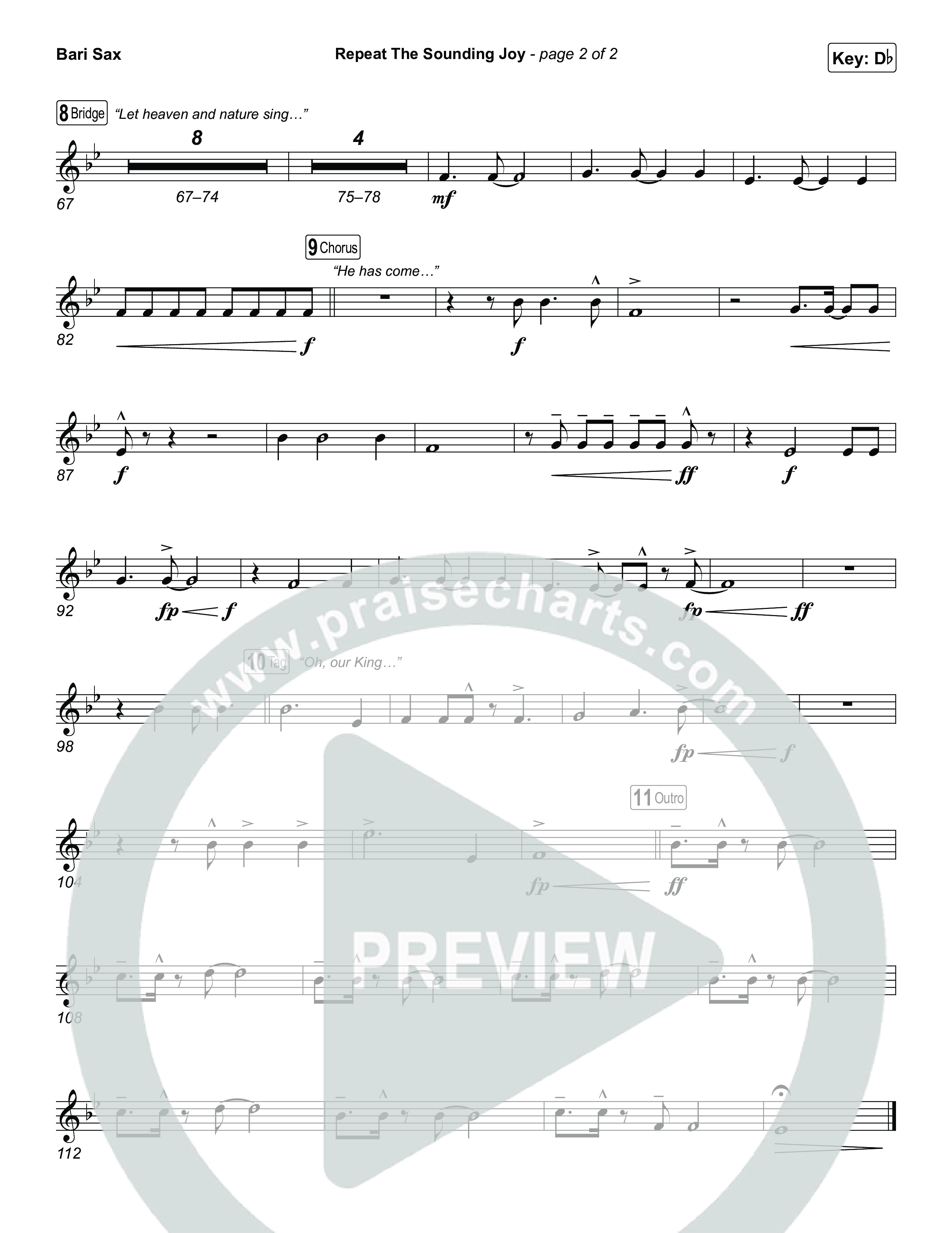 Repeat The Sounding Joy Bari Sax (Charity Gayle)