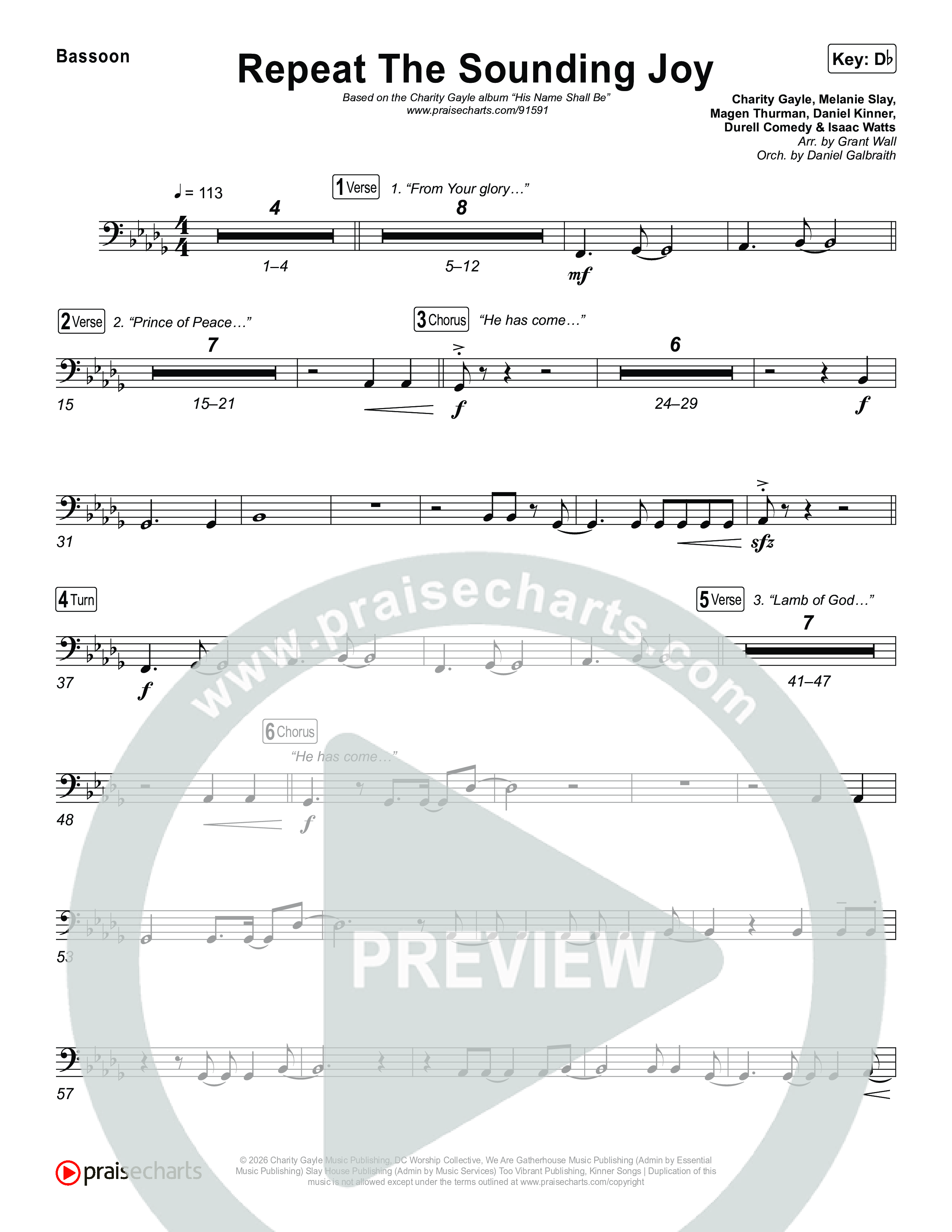 Repeat The Sounding Joy Bassoon (Charity Gayle)