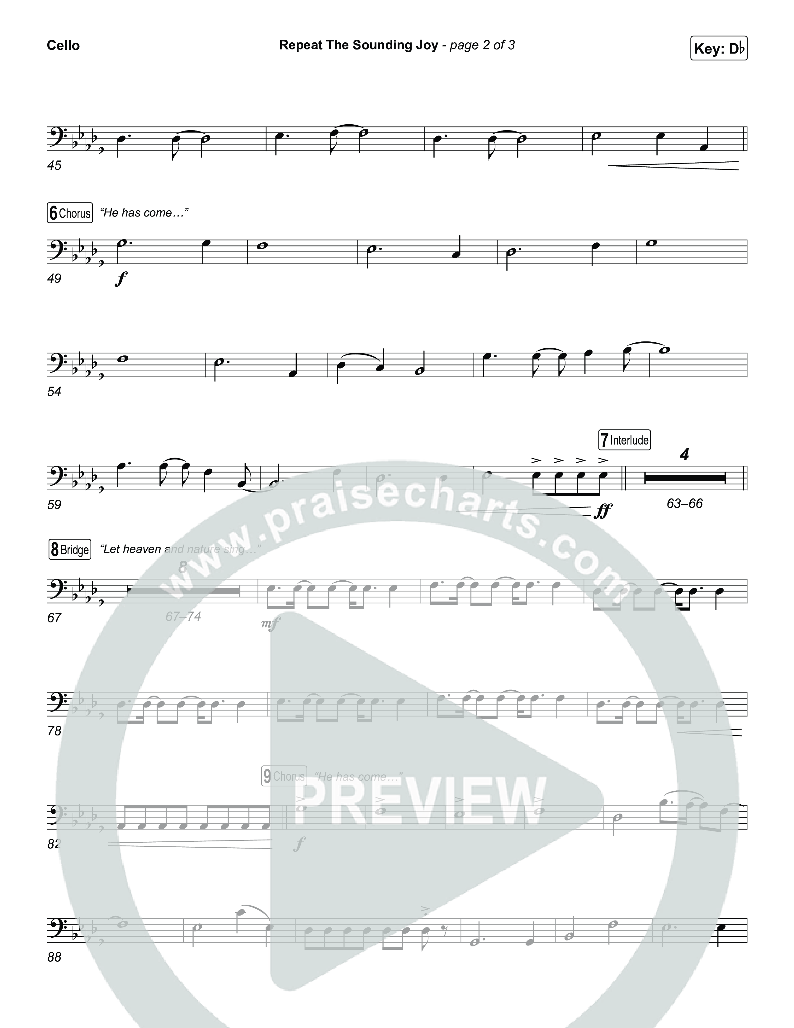Repeat The Sounding Joy Cello (Charity Gayle)