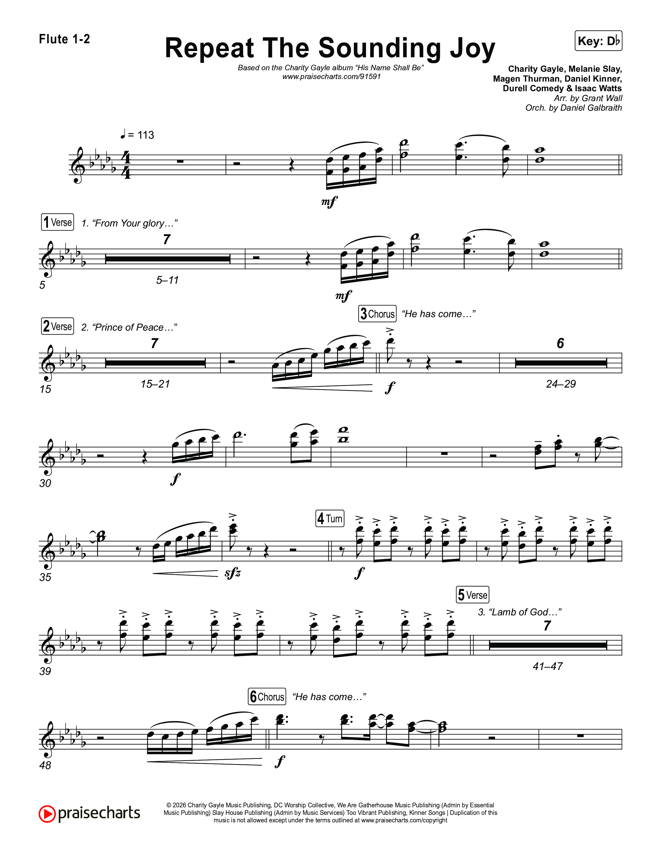 Repeat The Sounding Joy Wind Pack (Charity Gayle)