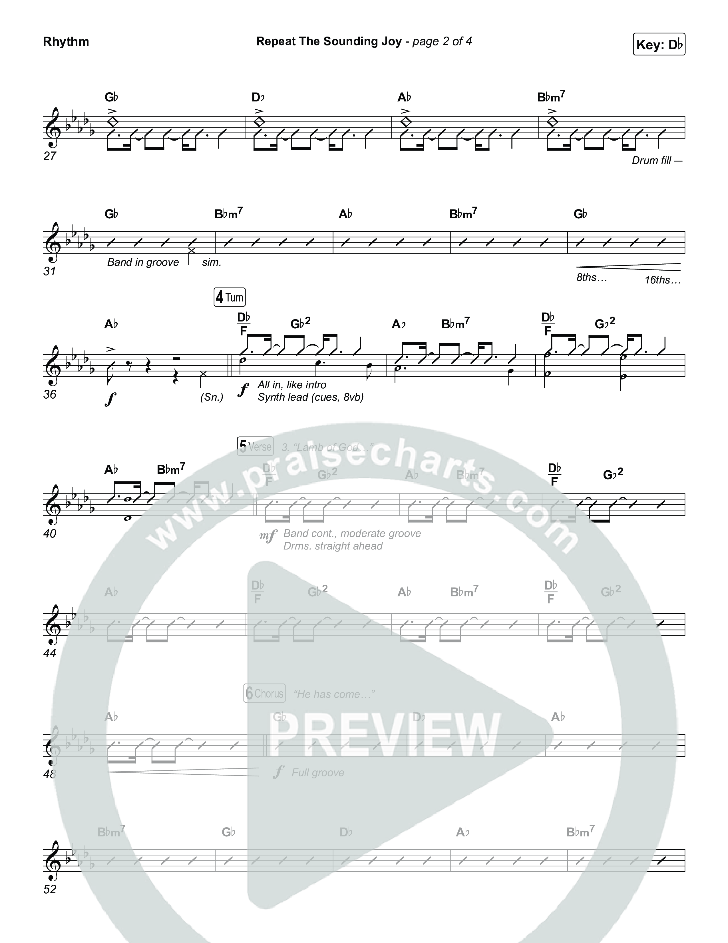 Repeat The Sounding Joy Rhythm Chart (Charity Gayle)