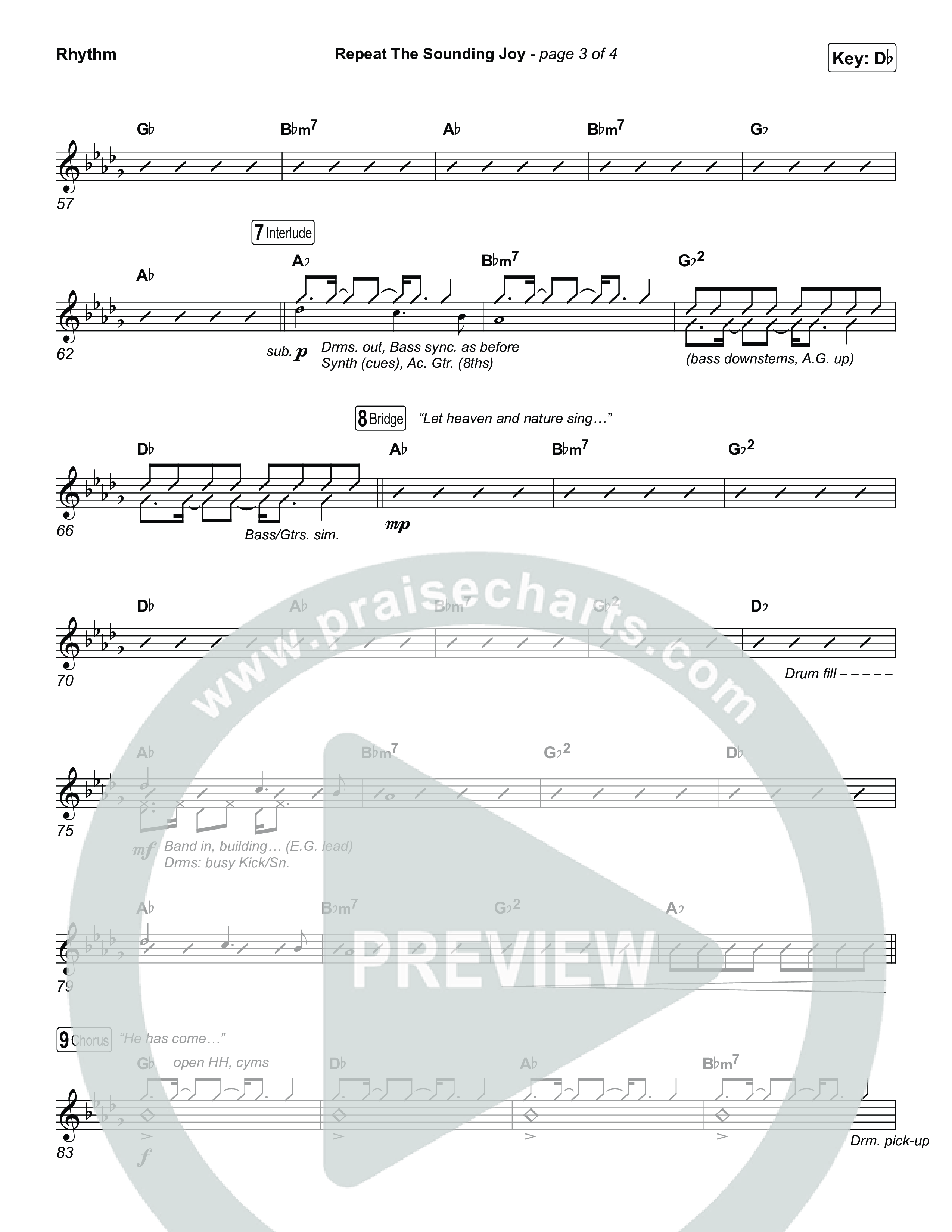 Repeat The Sounding Joy Rhythm Chart (Charity Gayle)