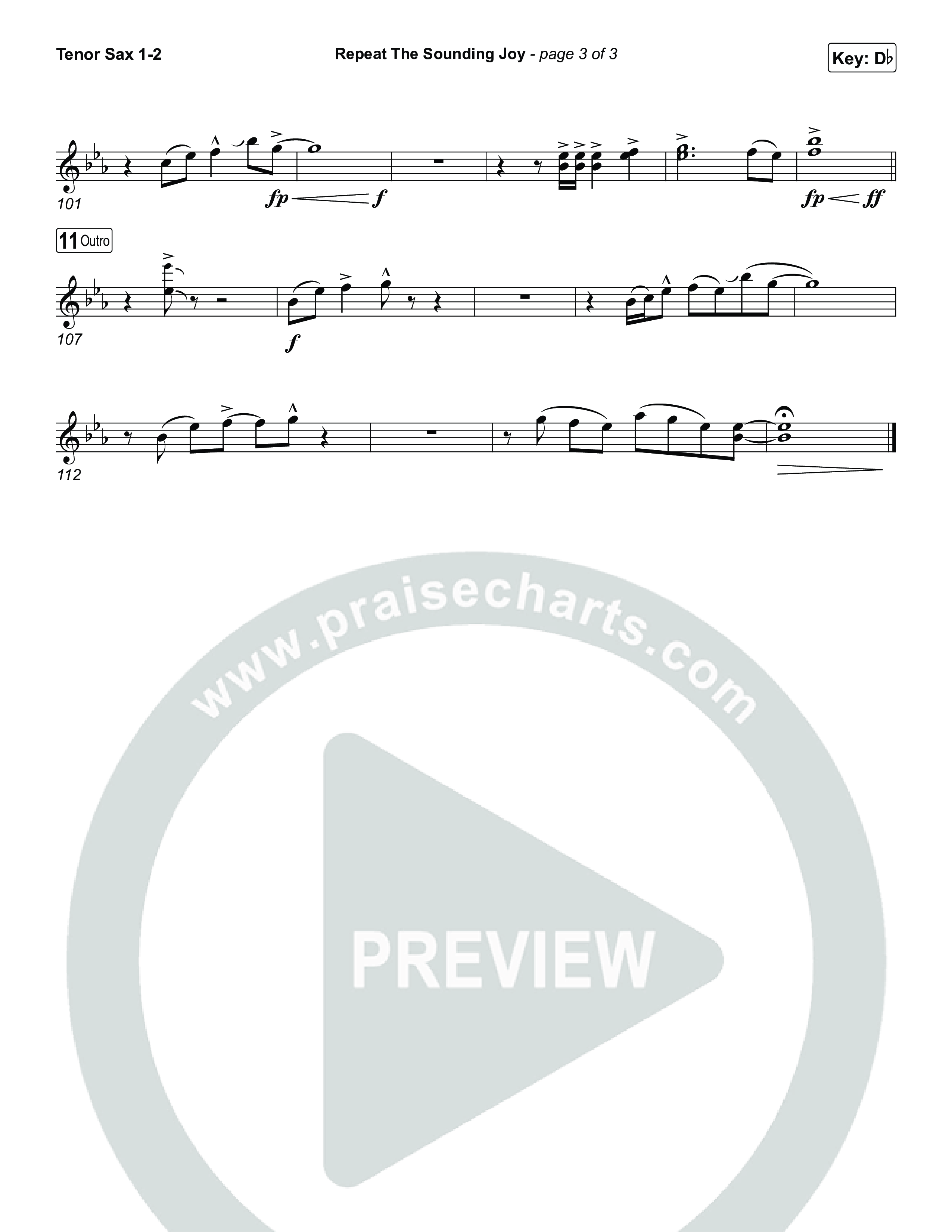 Repeat The Sounding Joy Tenor Sax 1,2 (Charity Gayle)