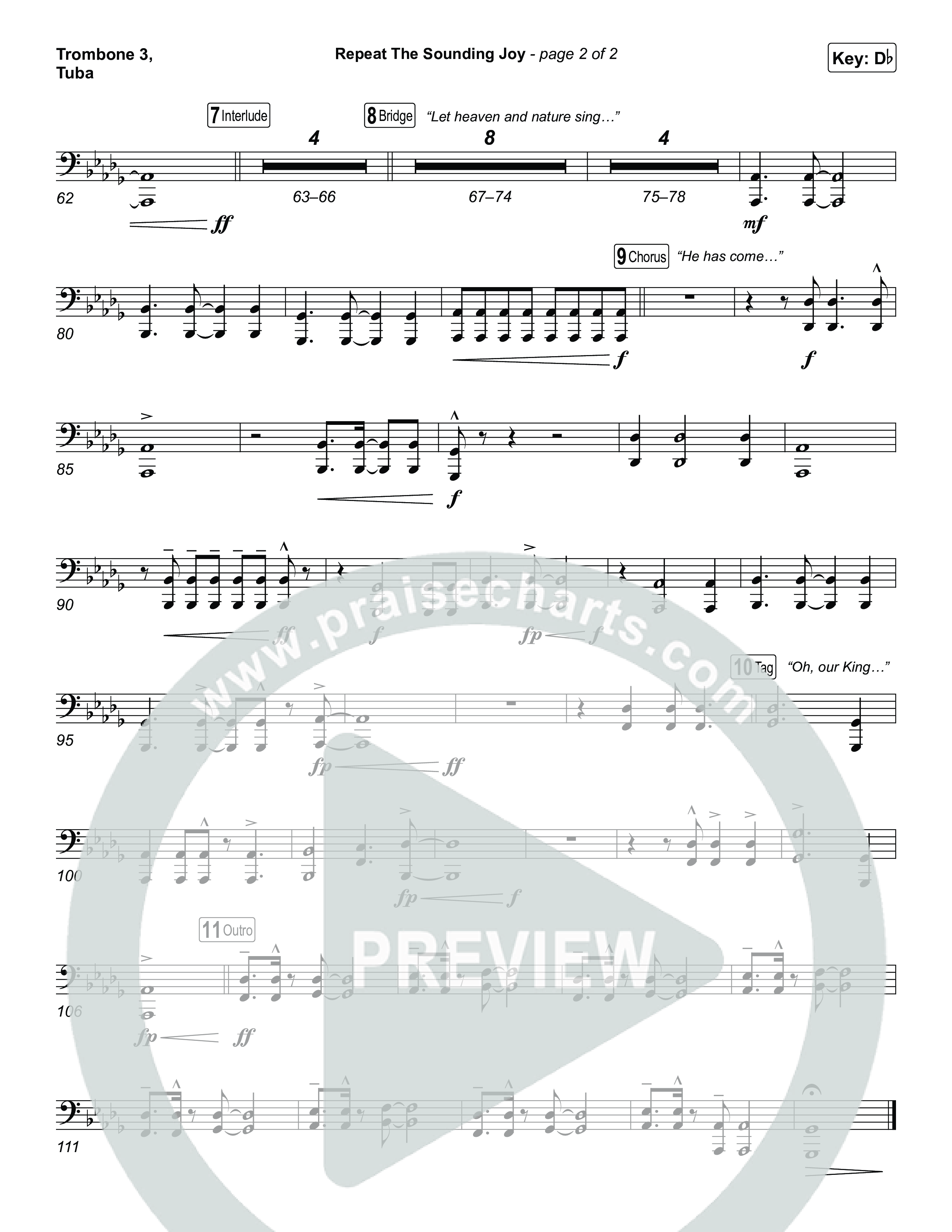 Repeat The Sounding Joy Trombone 3/Tuba (Charity Gayle)