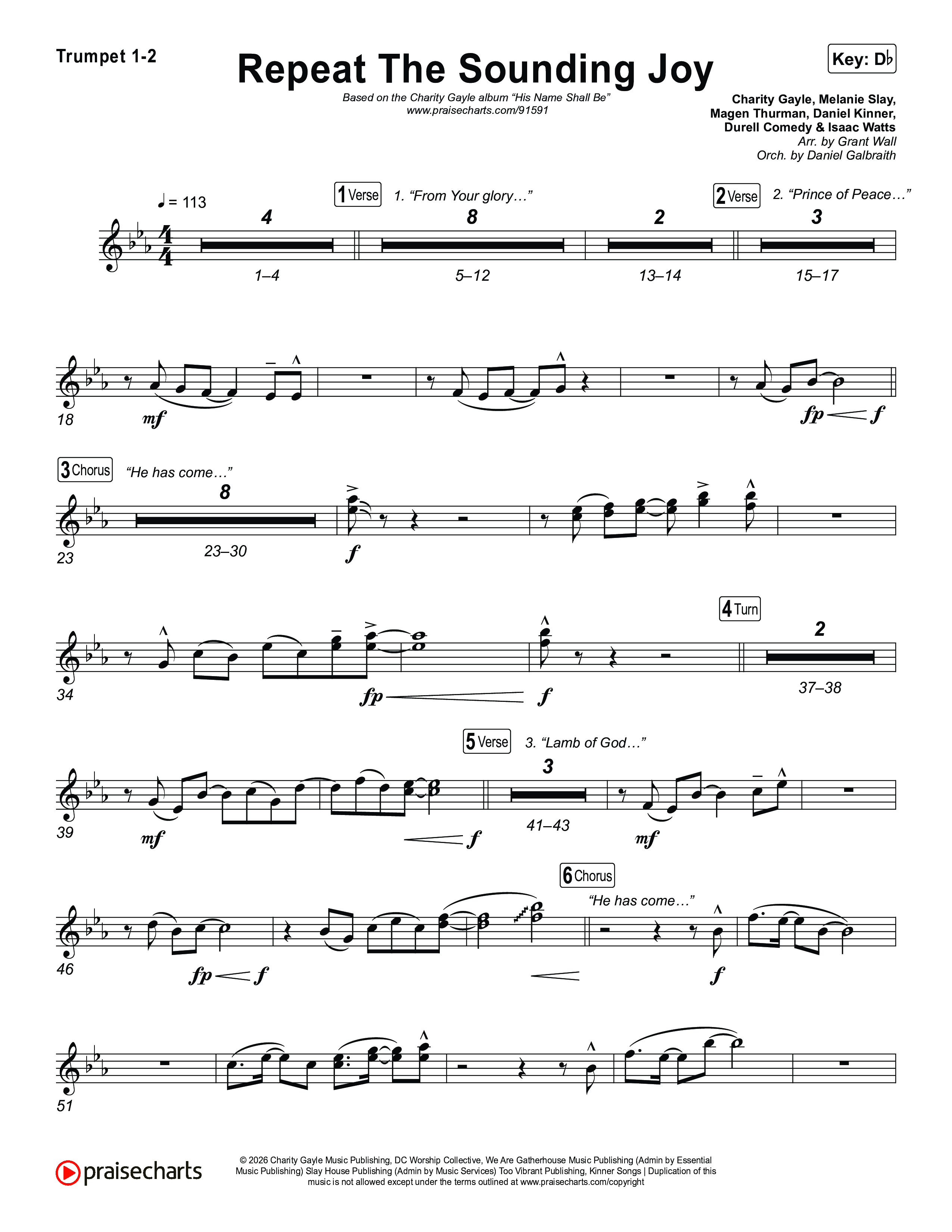 Repeat The Sounding Joy Brass Pack (Charity Gayle)