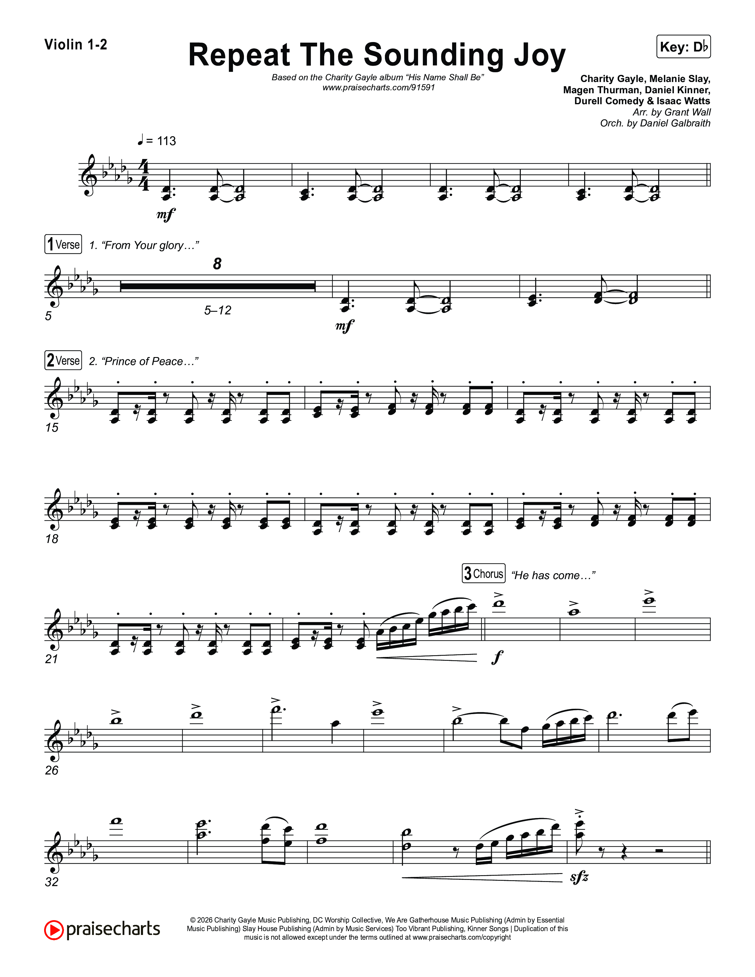 Repeat The Sounding Joy String Pack (Charity Gayle)