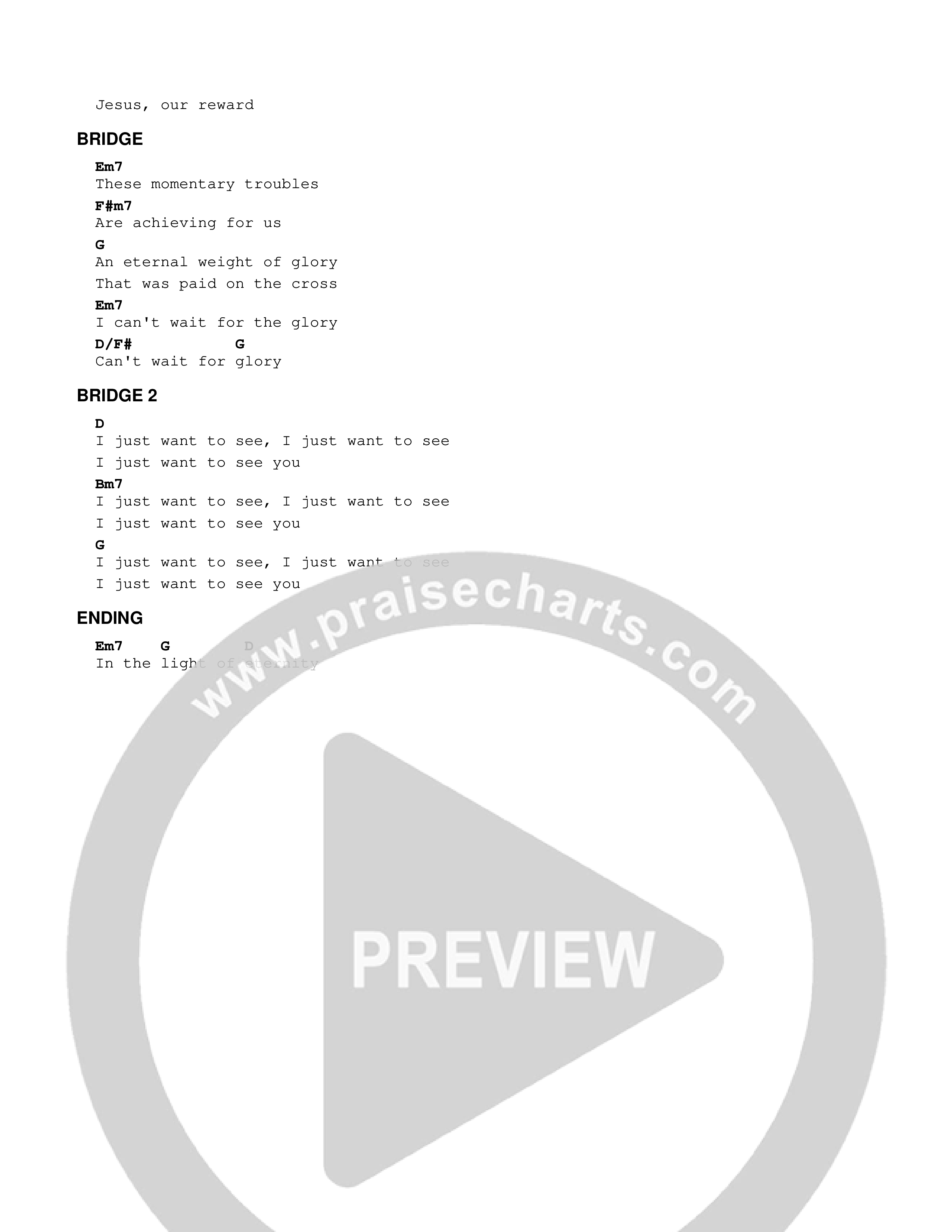 Light Of Eternity Chord Chart (11:21 Worship)