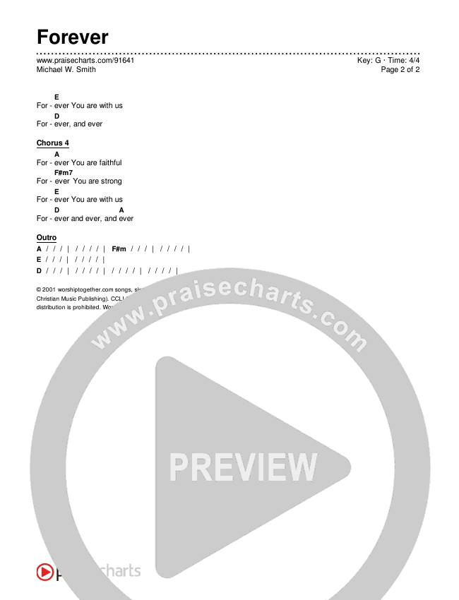 Forever Chords & Lyrics (Michael W. Smith)