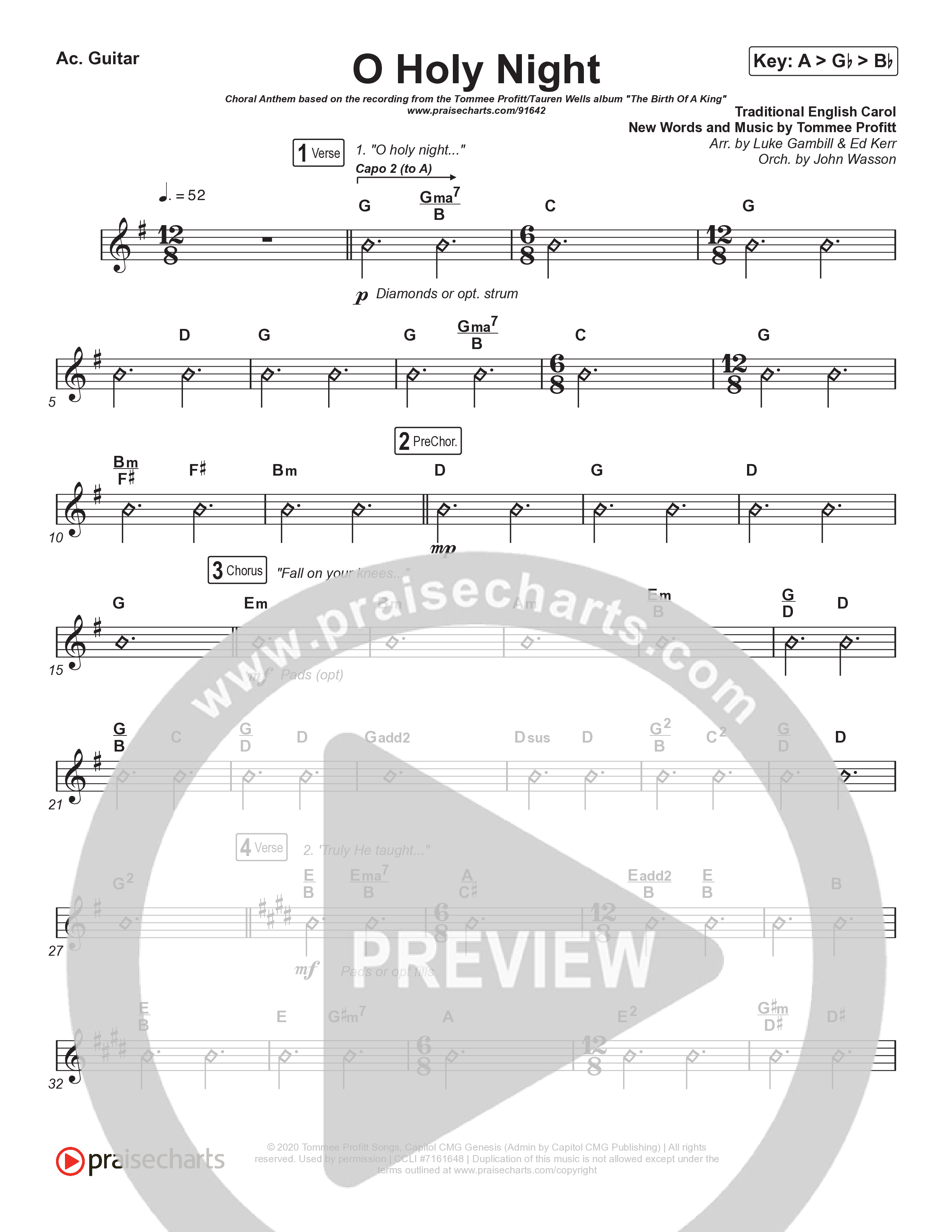 O Holy Night (Choral Anthem SATB) Rhythm Pack (Tommee Profitt / Tauren Wells / SVRCINA / Arr. Luke Gambill)
