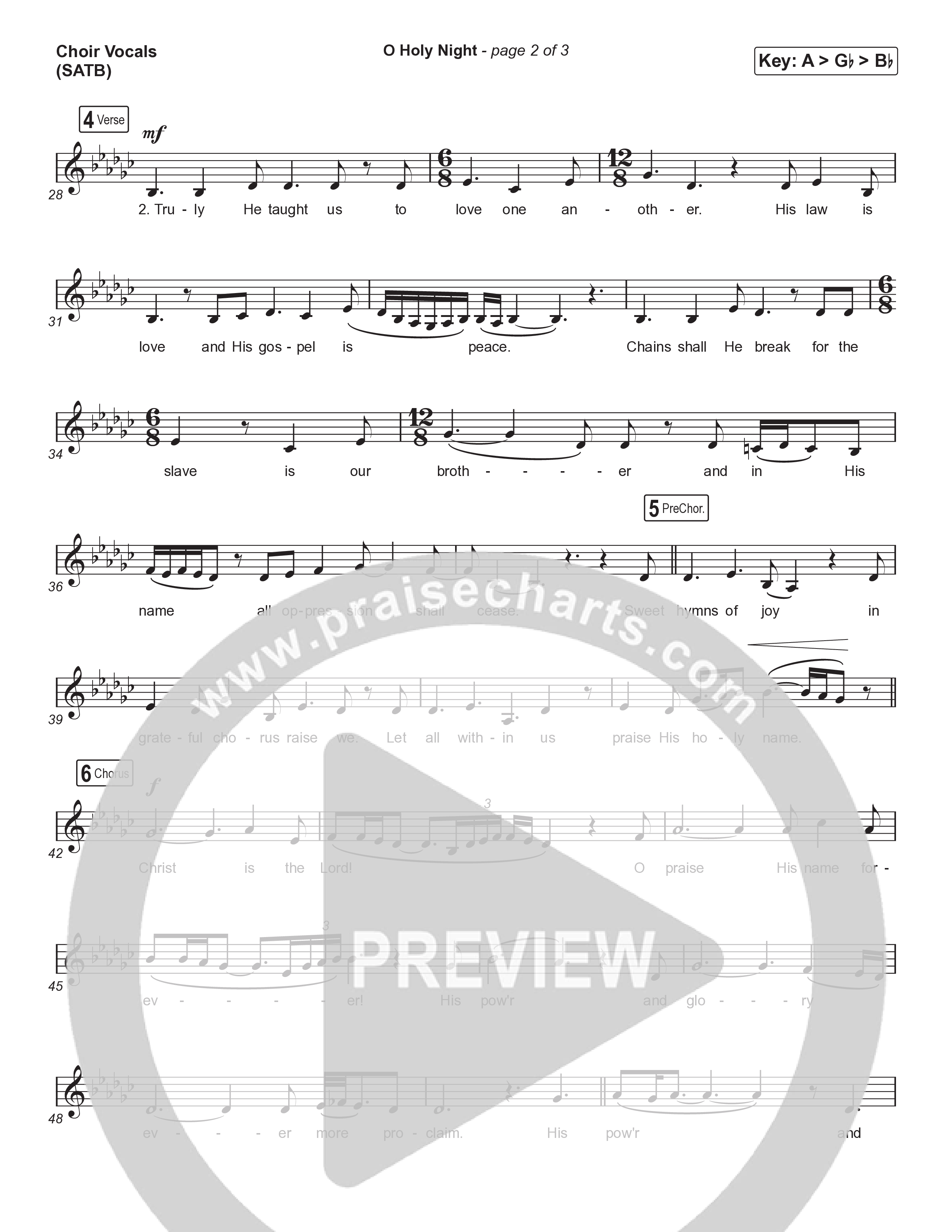 O Holy Night (Choral Anthem SATB) Choir Sheet (SATB) (Tommee Profitt / Tauren Wells / SVRCINA / Arr. Luke Gambill)