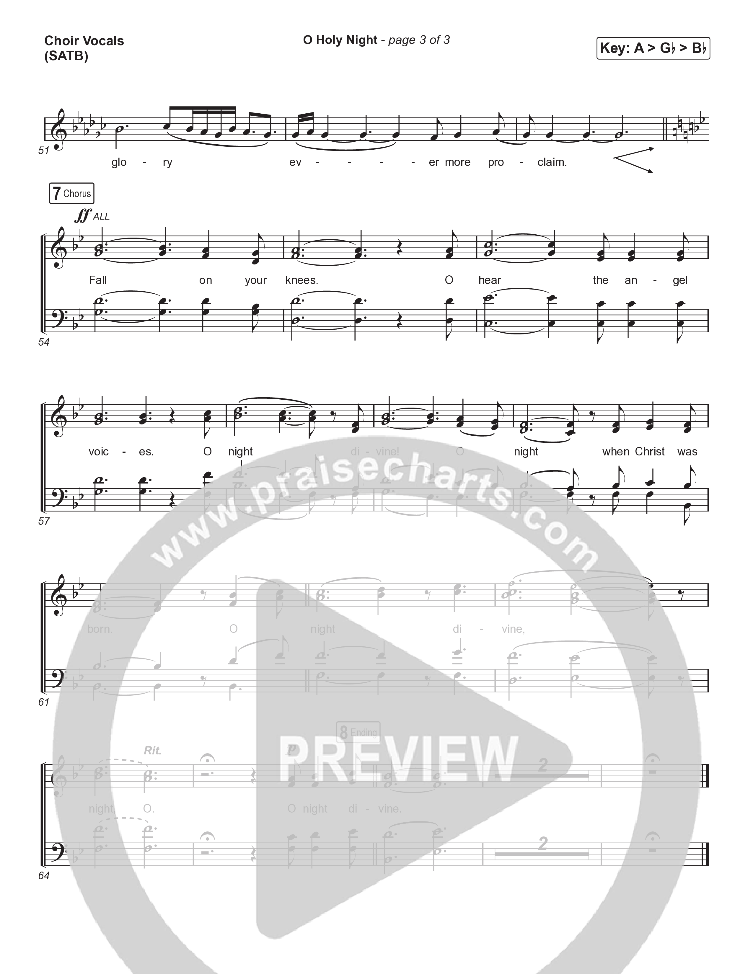 O Holy Night (Choral Anthem SATB) Choir Sheet (SATB) (Tommee Profitt / Tauren Wells / SVRCINA / Arr. Luke Gambill)