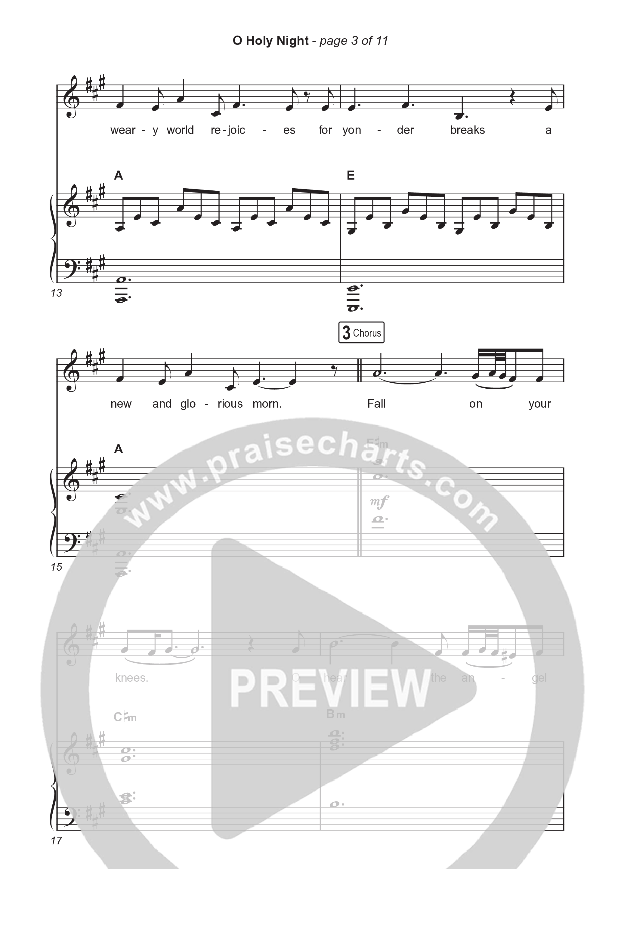 O Holy Night (Choral Anthem SATB) Octavo (SATB & Pno) (Tommee Profitt / Tauren Wells / SVRCINA / Arr. Luke Gambill)