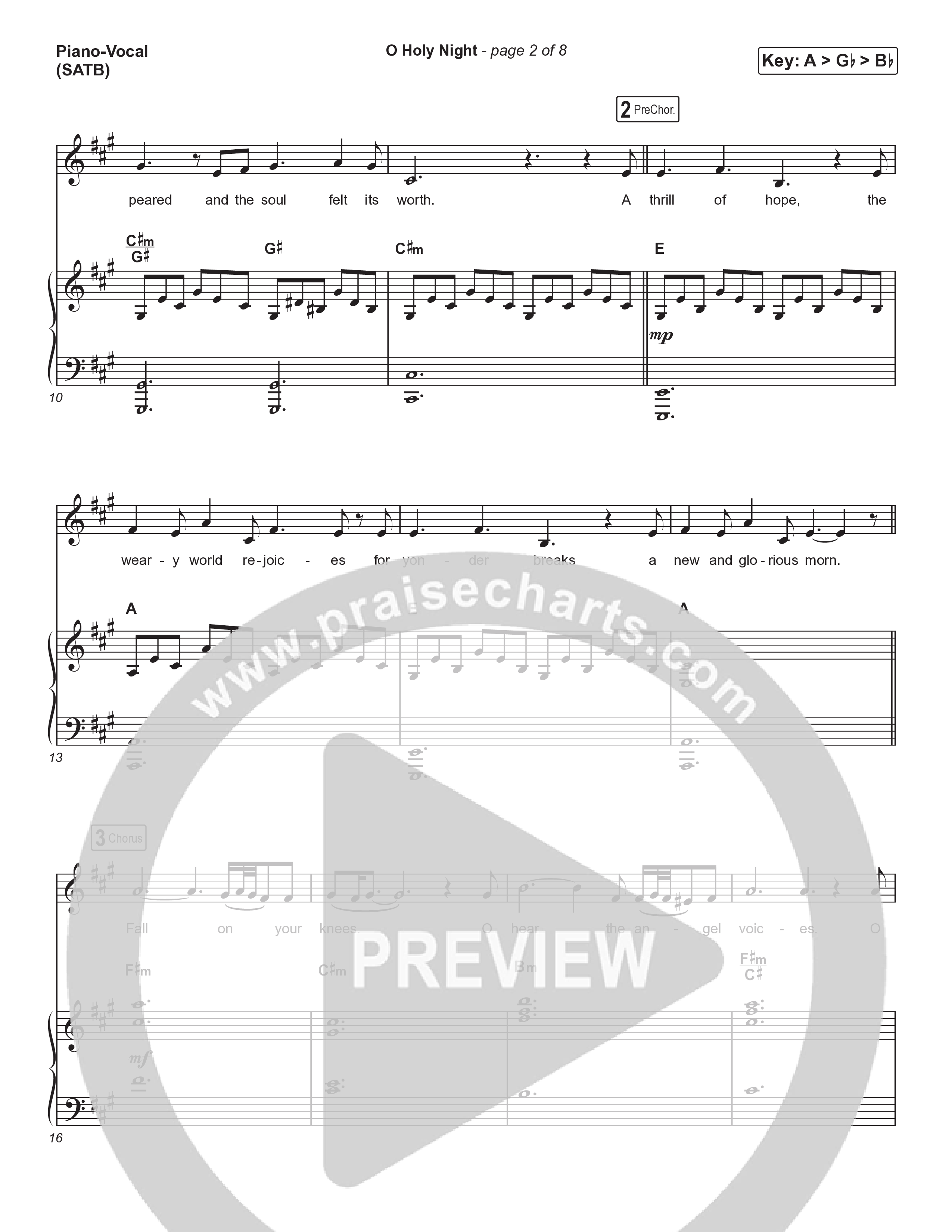 O Holy Night (Choral Anthem SATB) Piano/Vocal (SATB) (Tommee Profitt / Tauren Wells / SVRCINA / Arr. Luke Gambill)