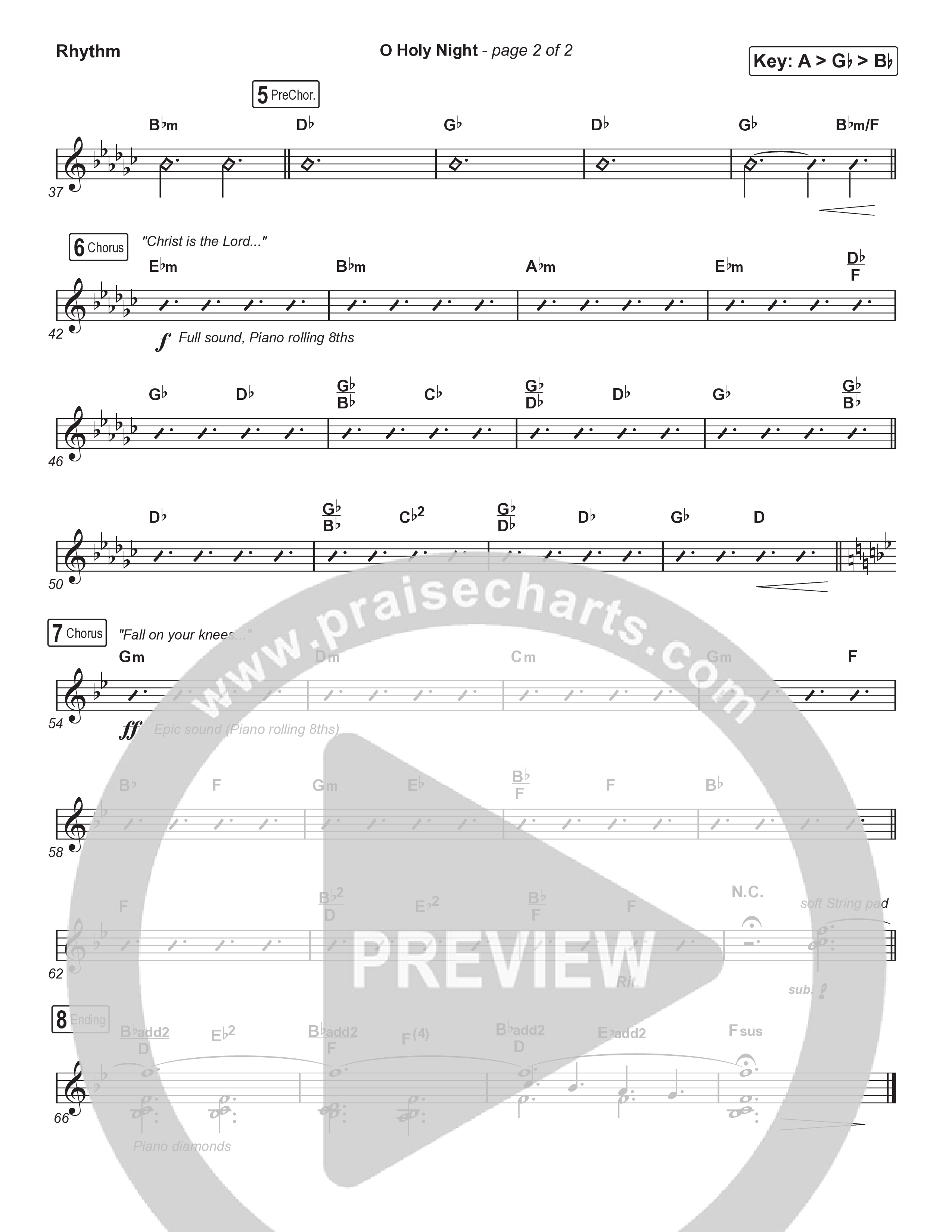 O Holy Night (Choral Anthem SATB) Rhythm Pack (Tommee Profitt / Tauren Wells / SVRCINA / Arr. Luke Gambill)