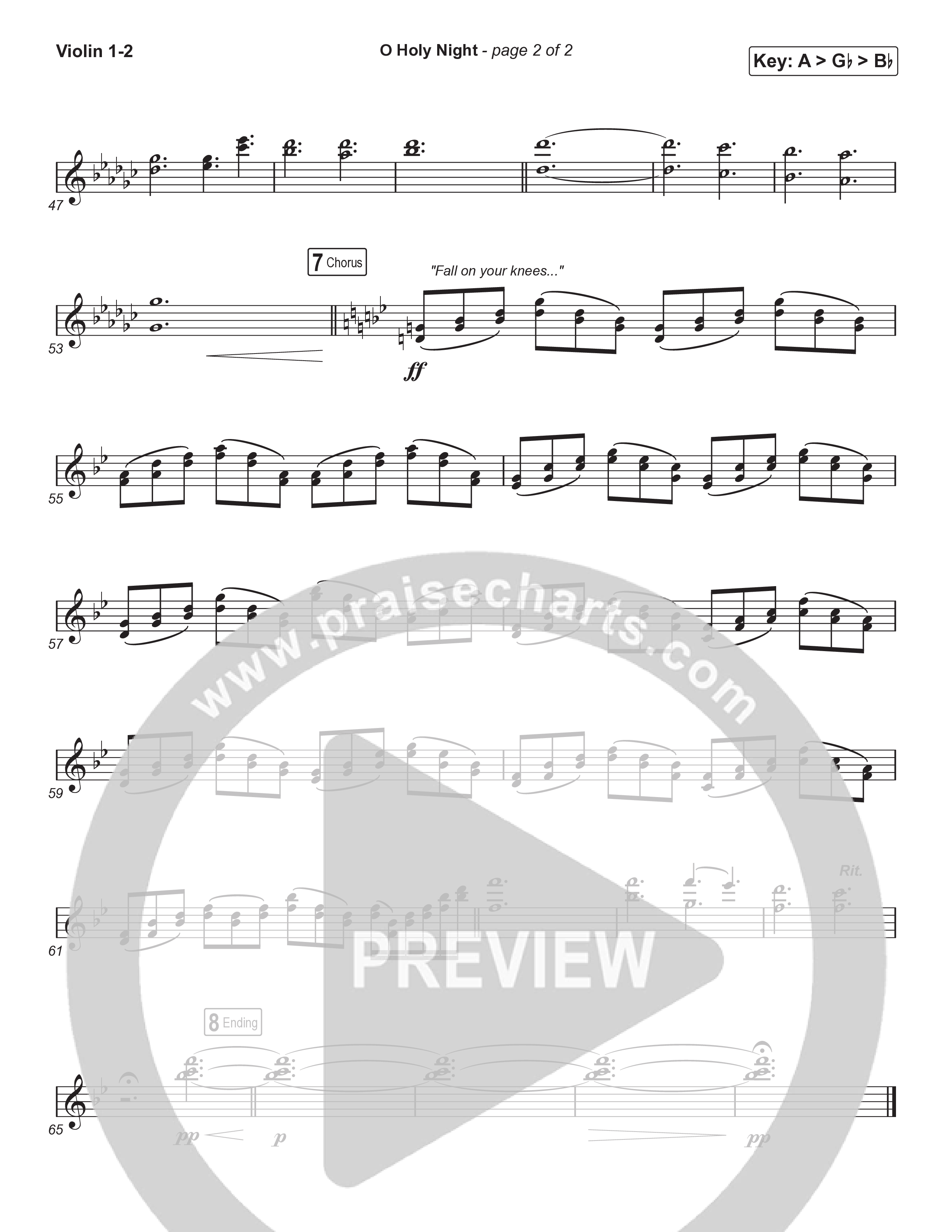 O Holy Night (Choral Anthem SATB) String Pack (Tommee Profitt / Tauren Wells / SVRCINA / Arr. Luke Gambill)