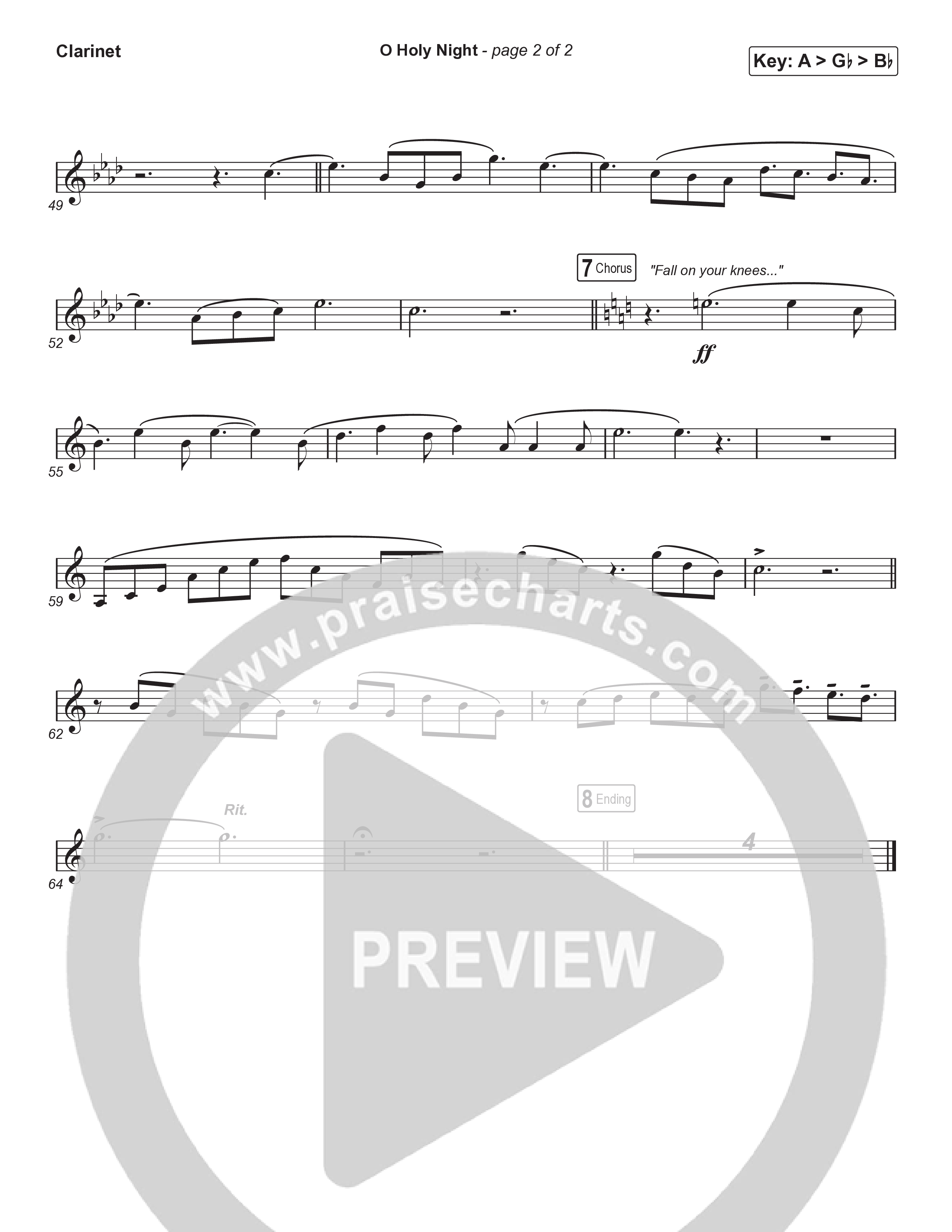O Holy Night (Worship Choir/SAB) Clarinet (Tommee Profitt / Tauren Wells / SVRCINA / Arr. Luke Gambill)