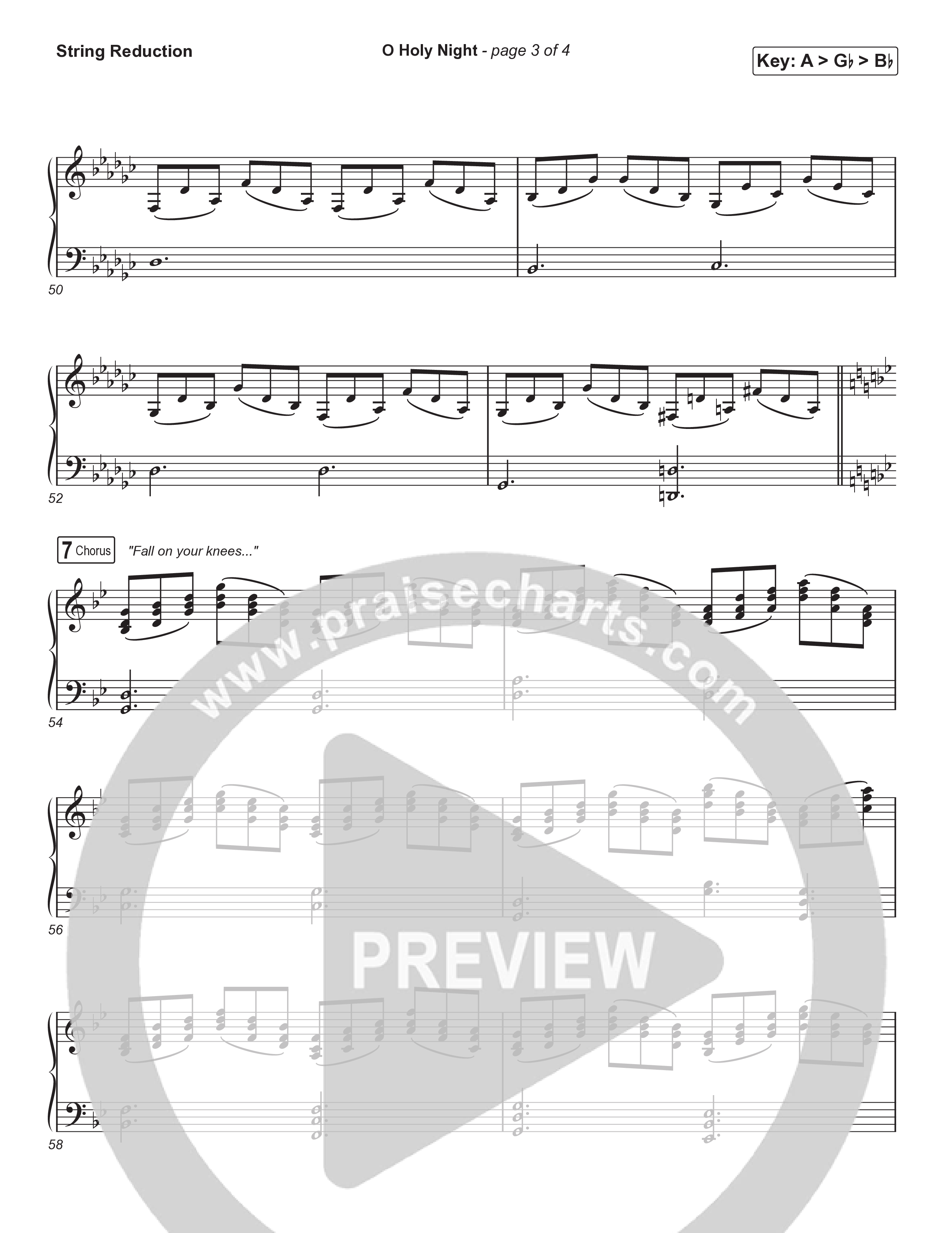 O Holy Night (Worship Choir/SAB) String Reduction (Tommee Profitt / Tauren Wells / SVRCINA / Arr. Luke Gambill)