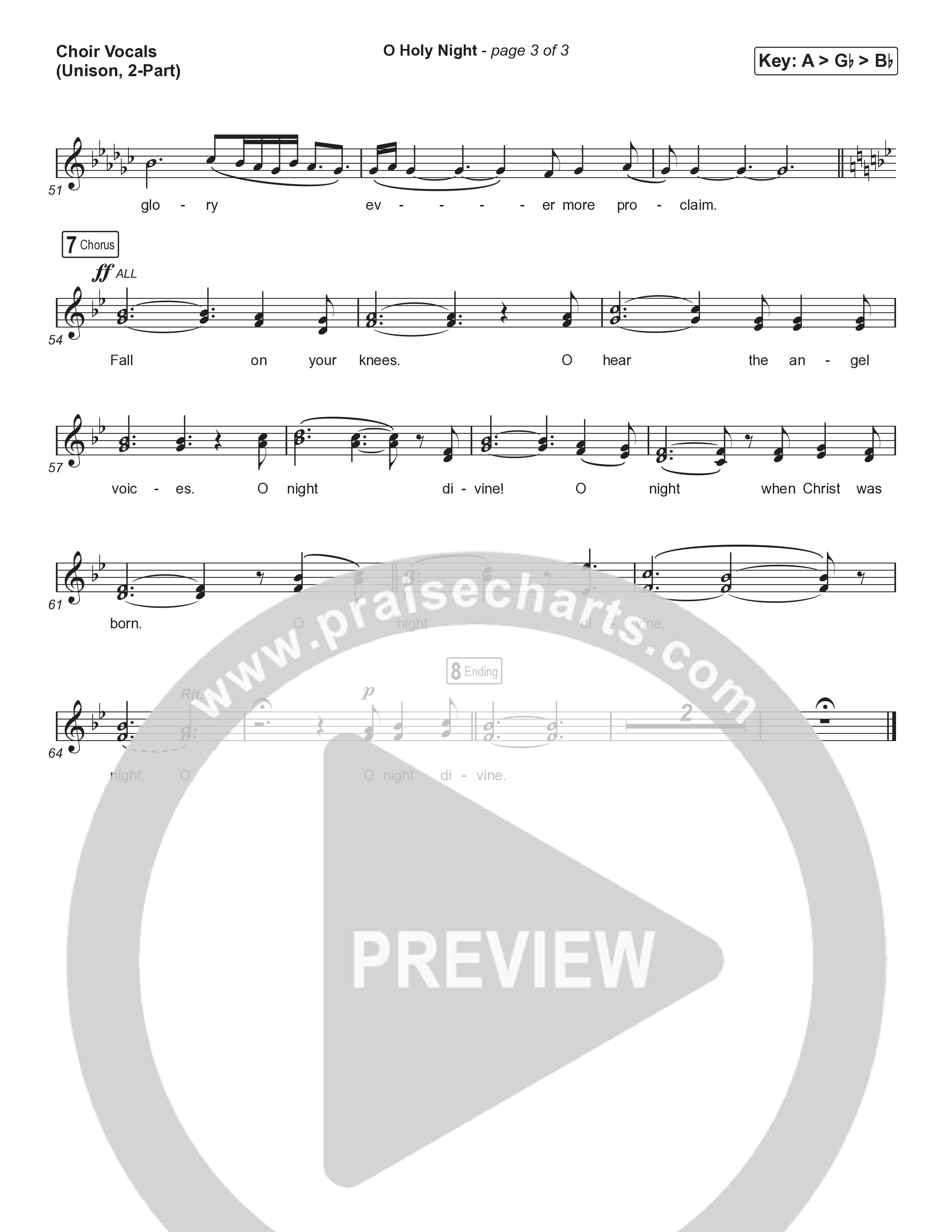 O Holy Night (Unison/2-Part) Choir Vocals (Uni/2-Part) (Tommee Profitt / Tauren Wells / SVRCINA / Arr. Luke Gambill)