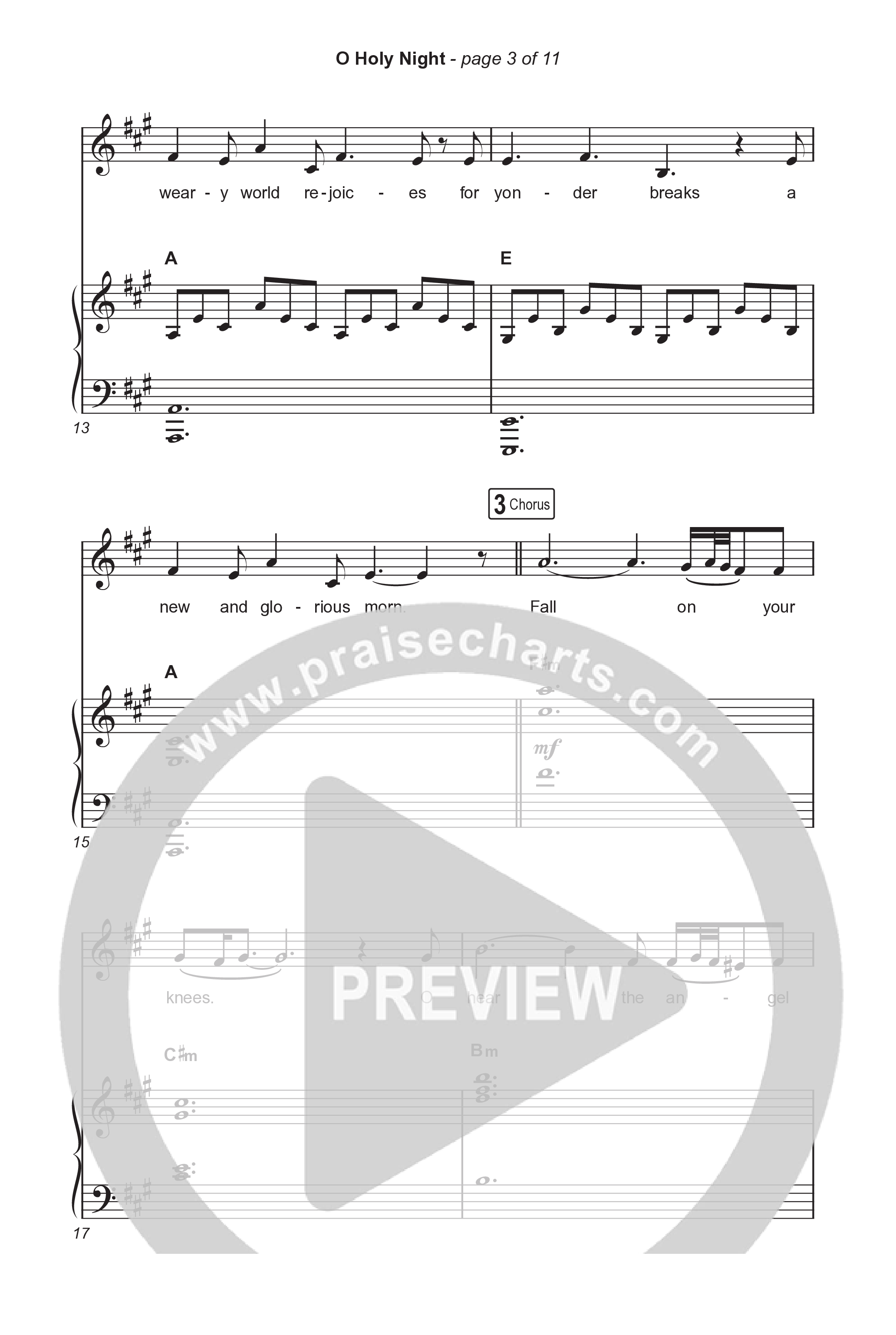 O Holy Night (Unison/2-Part) Octavo (Uni/2-Part & Pno) (Tommee Profitt / Tauren Wells / SVRCINA / Arr. Luke Gambill)