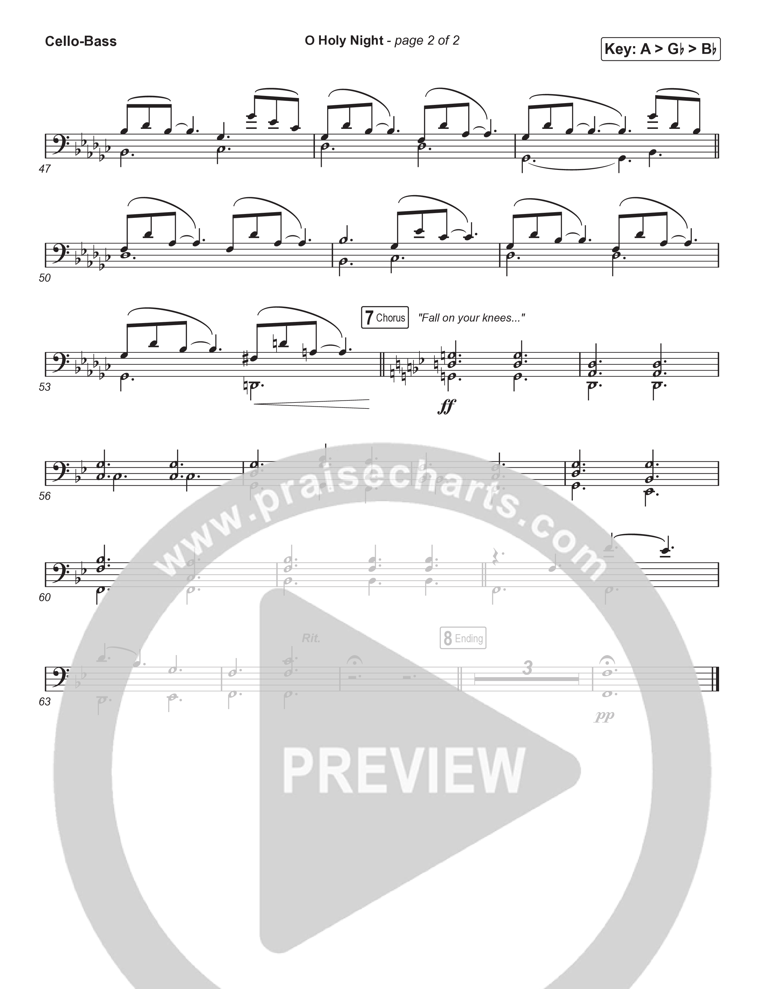 O Holy Night (Sing It Now) Cello/Bass (Tommee Profitt / Tauren Wells / SVRCINA / Arr. Luke Gambill)