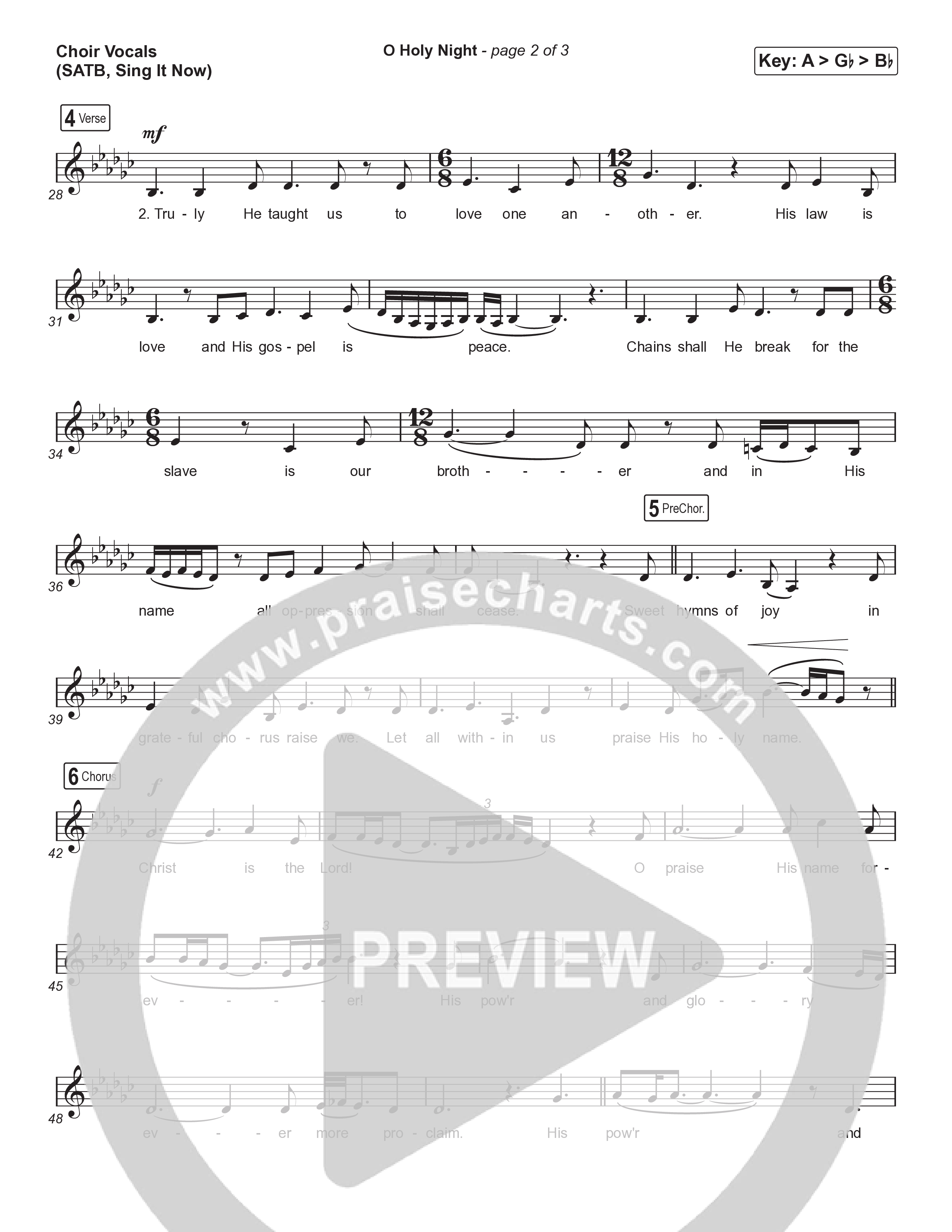O Holy Night (Sing It Now) Choir Sheet (SATB) (Tommee Profitt / Tauren Wells / SVRCINA / Arr. Luke Gambill)