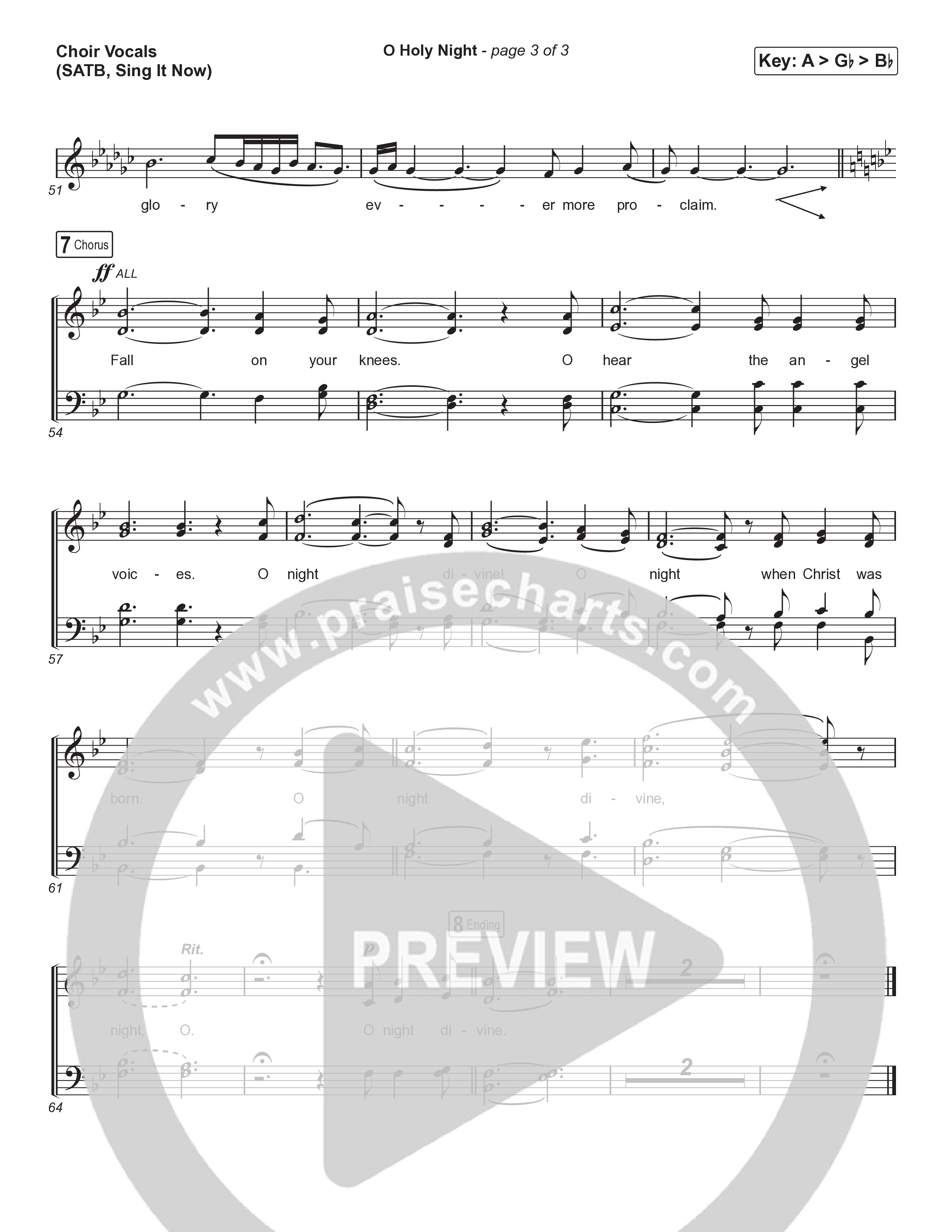 O Holy Night (Sing It Now) Choir Sheet (SATB) (Tommee Profitt / Tauren Wells / SVRCINA / Arr. Luke Gambill)